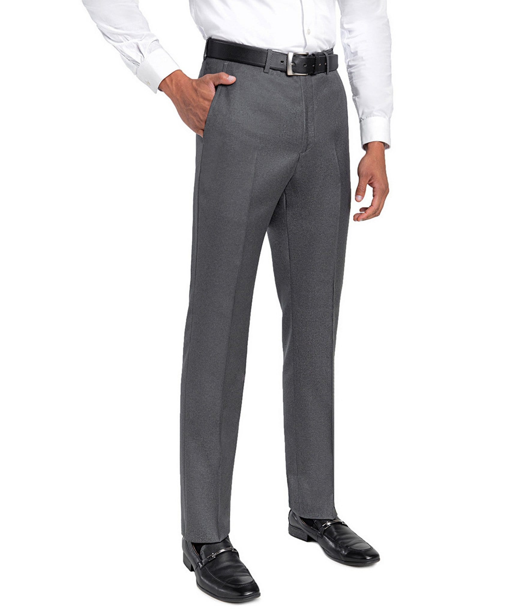 Santorelli Loro Piana® Modern Fit Flat Front Dress Pants