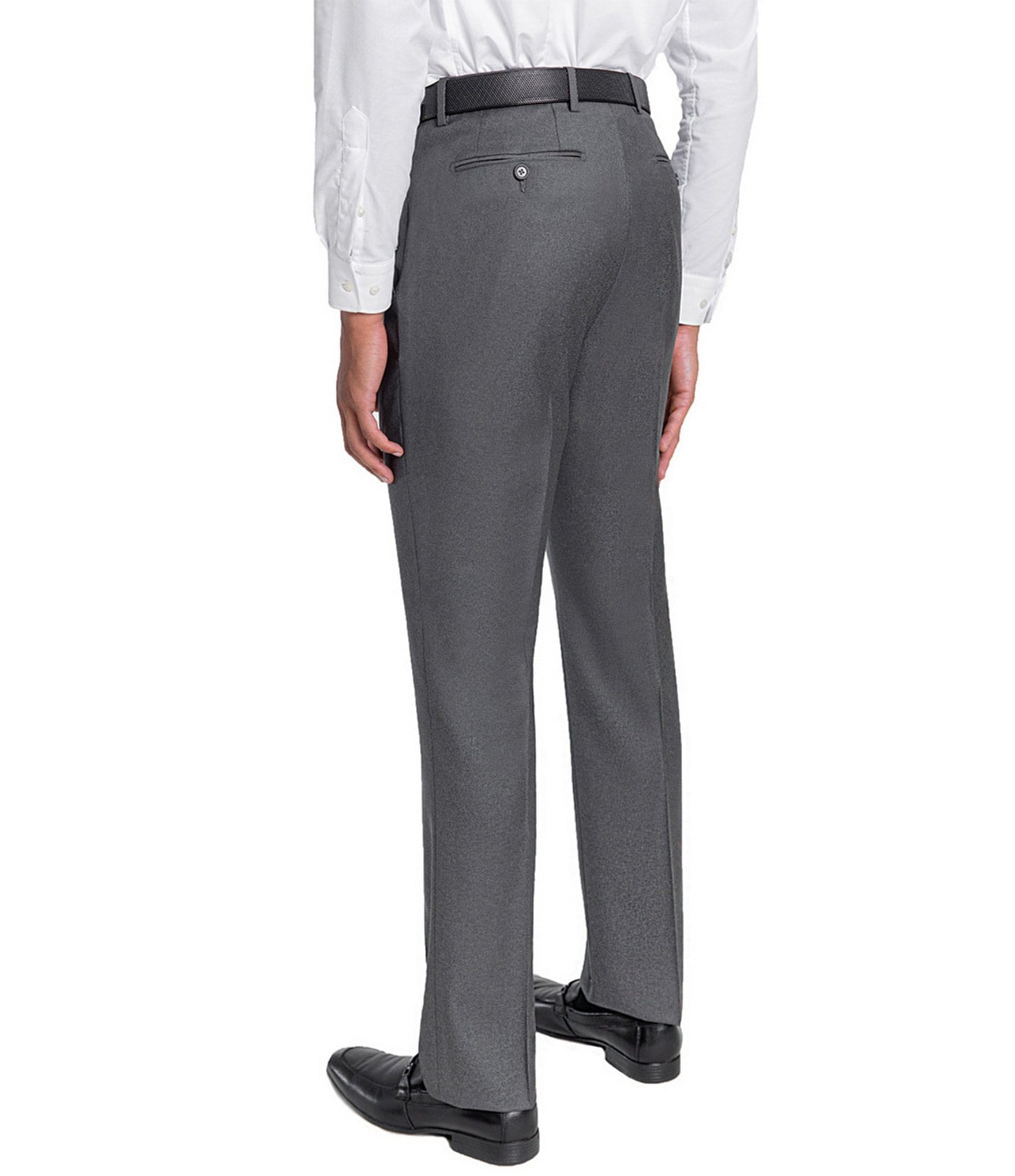 Santorelli Loro Piana® Modern Fit Flat Front Dress Pants