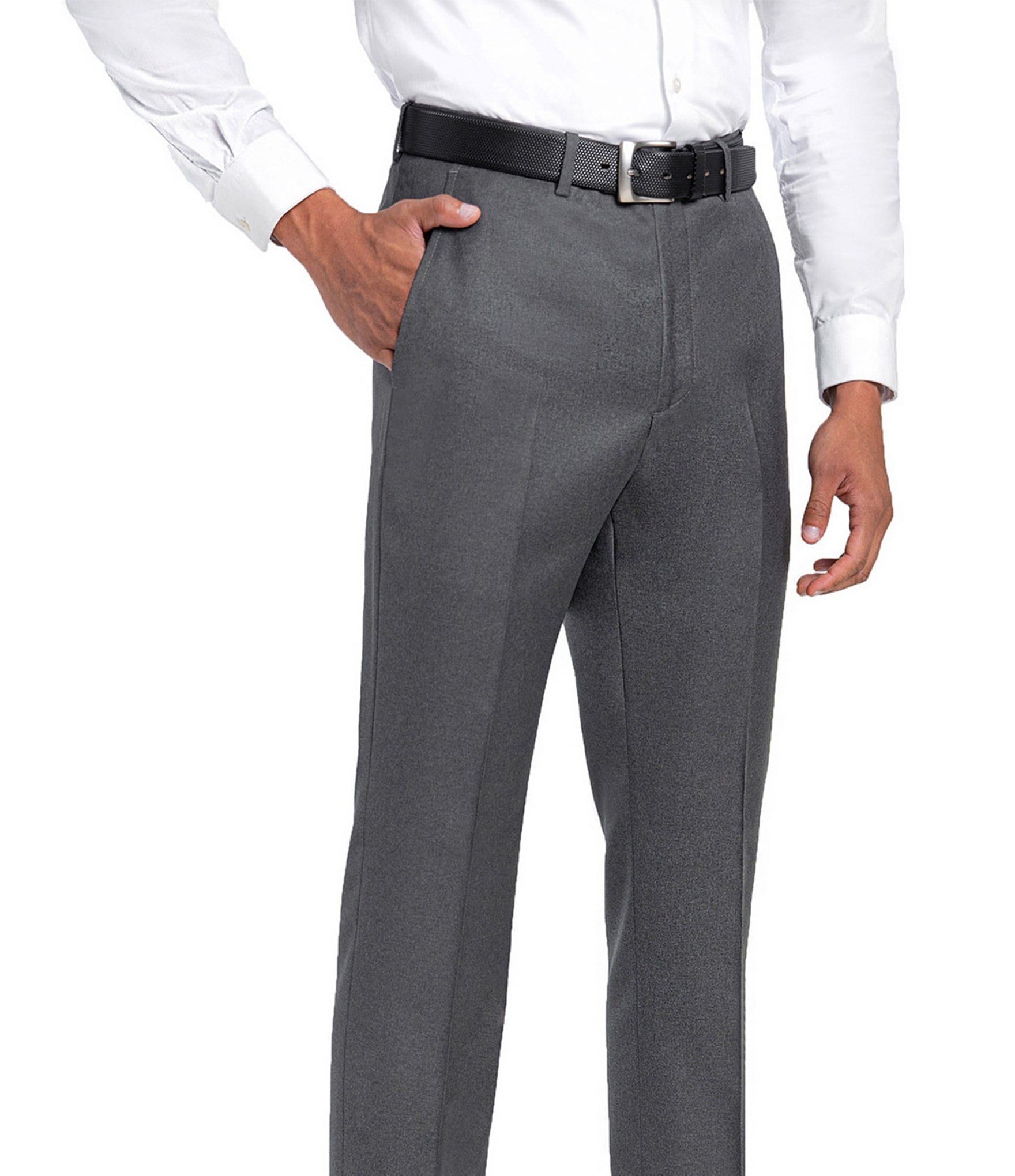 Santorelli Loro Piana® Modern Fit Flat Front Dress Pants