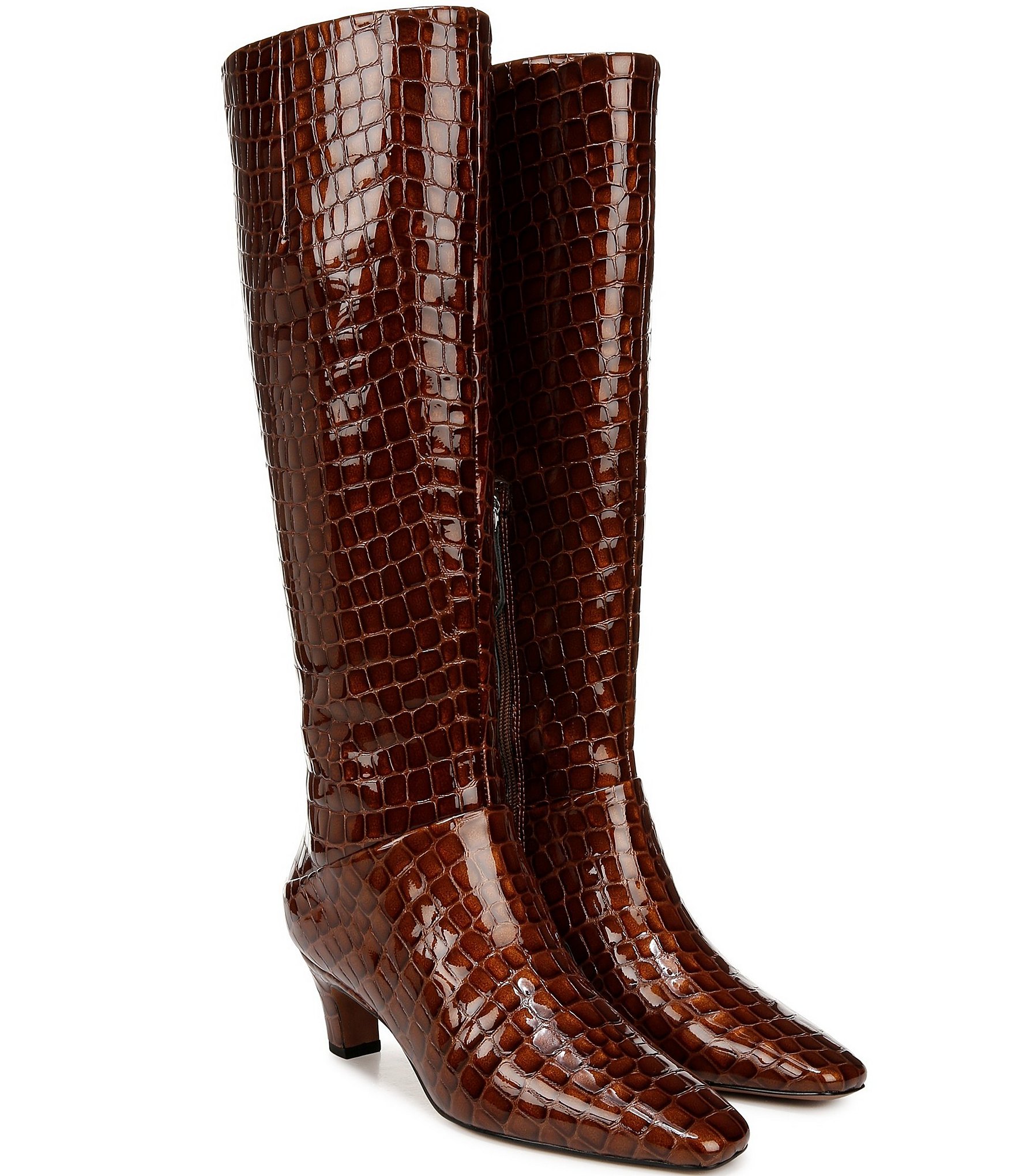 Sarto by Franco Sarto Andria Crocodile Print Leather Tall Boots