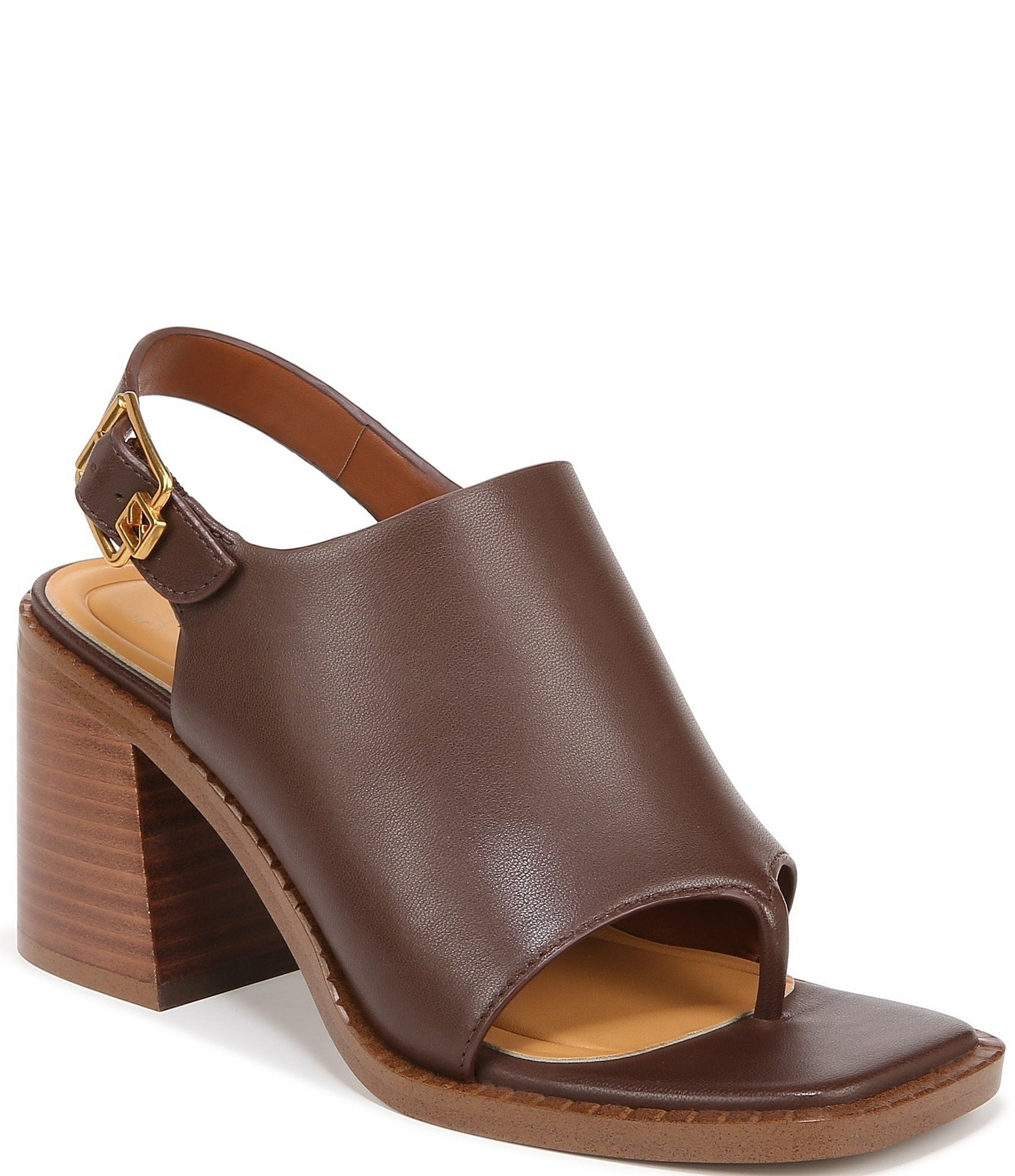 Franco Sarto Women's Marta, Strappy Leather Sandals Coffee Bean Brown 8.5 M  Affordable Designer Brands | Affordable Designer Brands