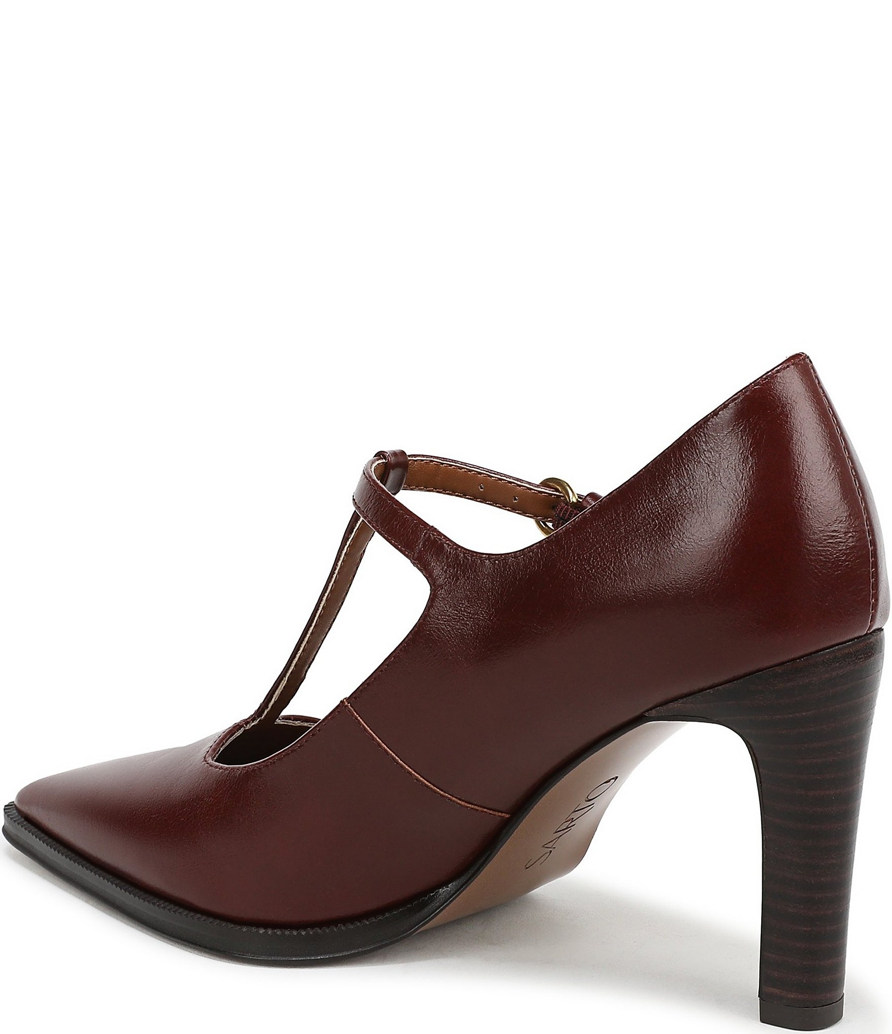 Sarto by Franco Sarto Atley Leather T-Strap High Heel Pumps