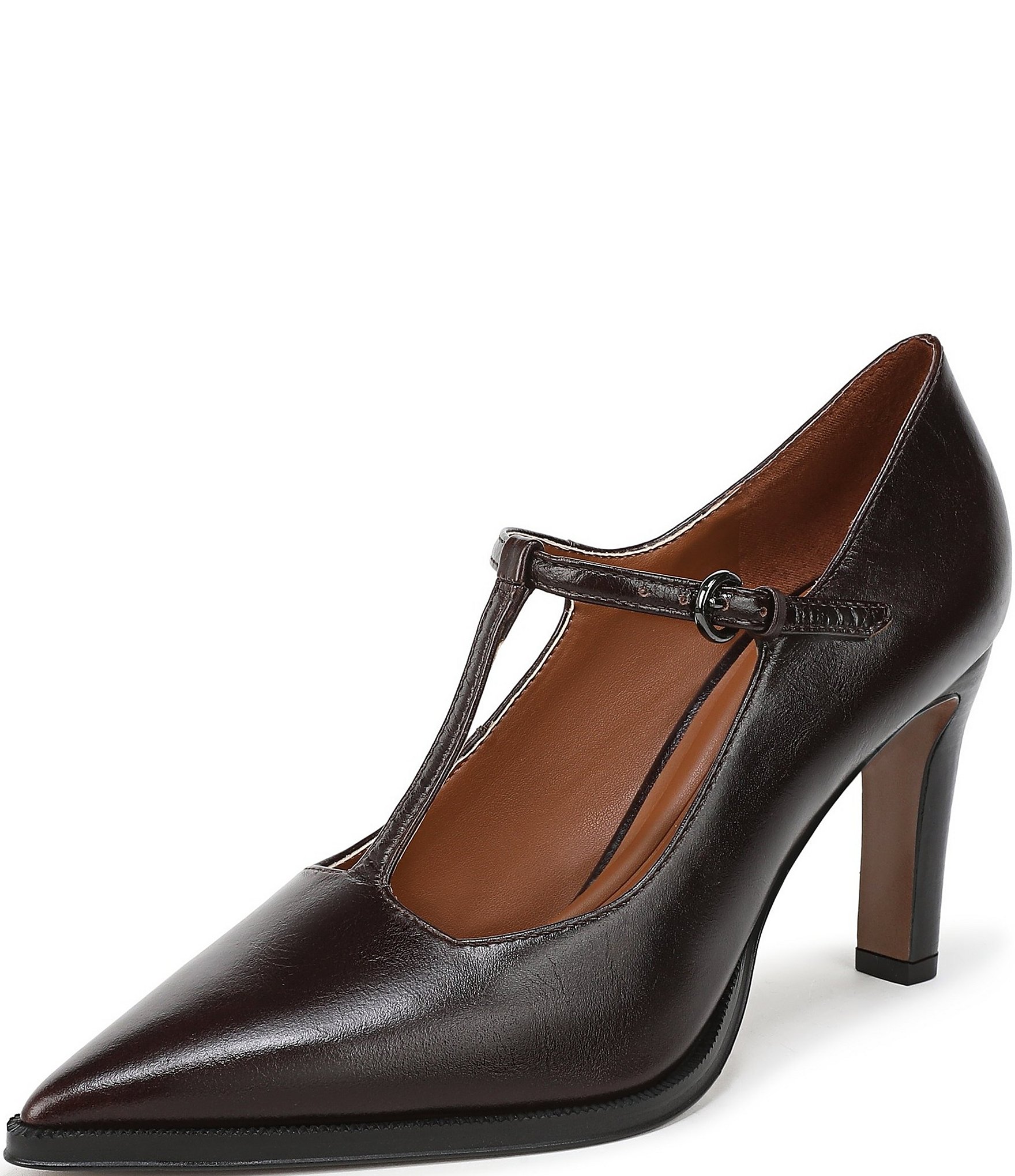 Sarto by Franco Sarto Atley Leather T-Strap High Heel Pumps
