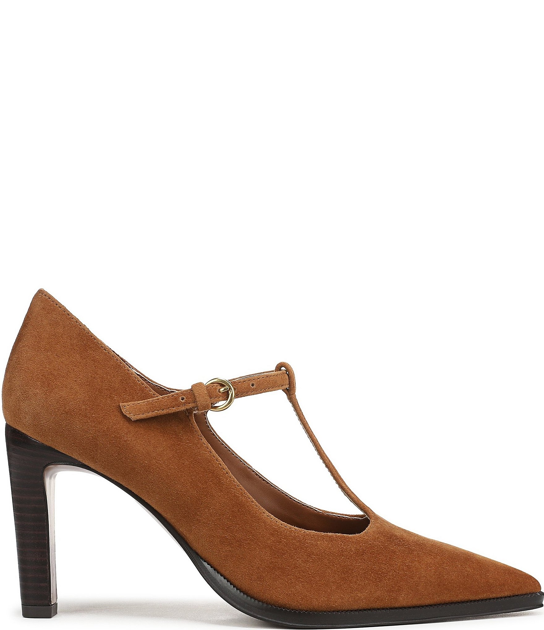 Sarto by Franco Sarto Atley Suede T-Strap High Heel Pumps