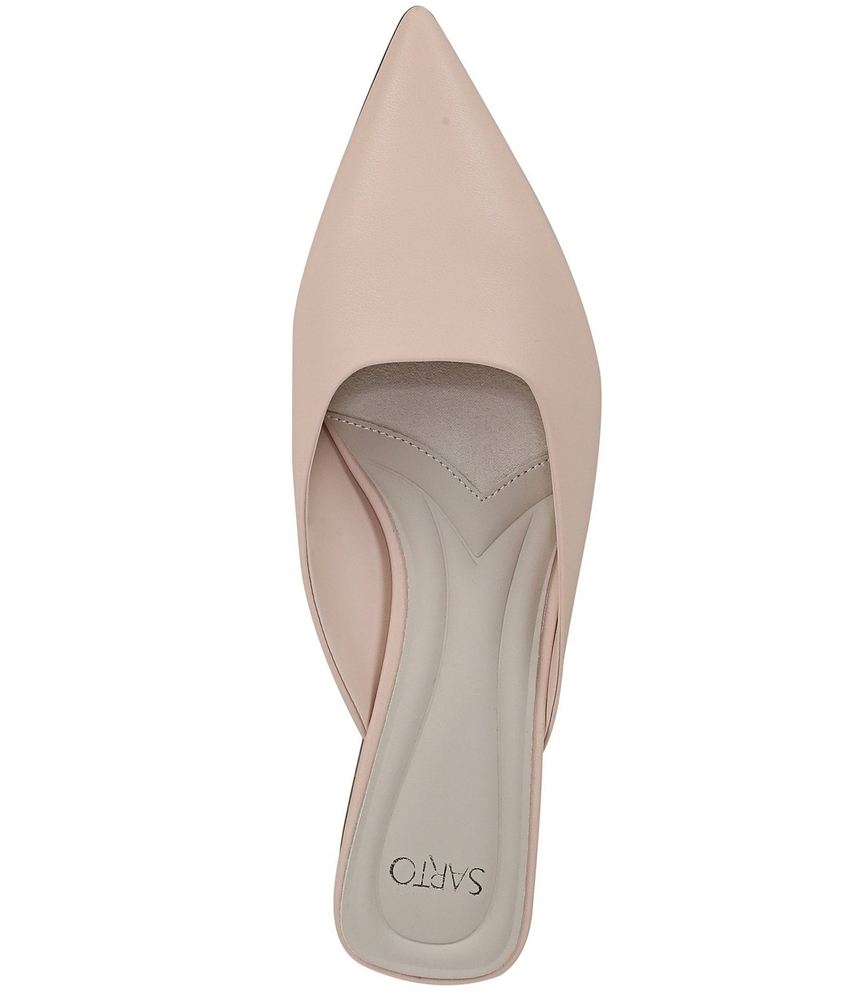 Sarto by Franco Sarto Bennet Leather Pointed Toe Clear Heel Mules