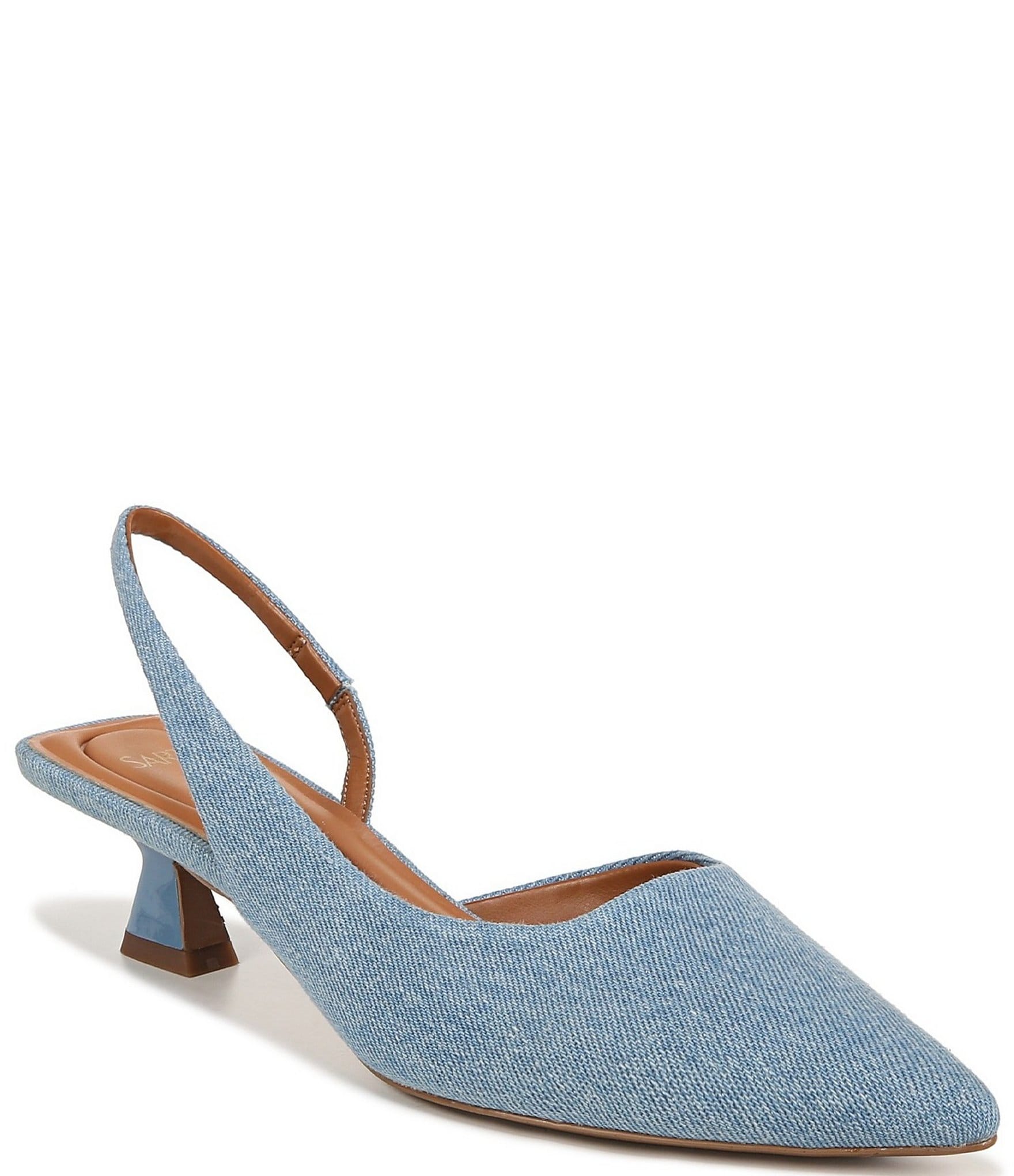 Sarto by Franco Sarto Devin Denim Kitten Heel Sling Pumps | Dillard's