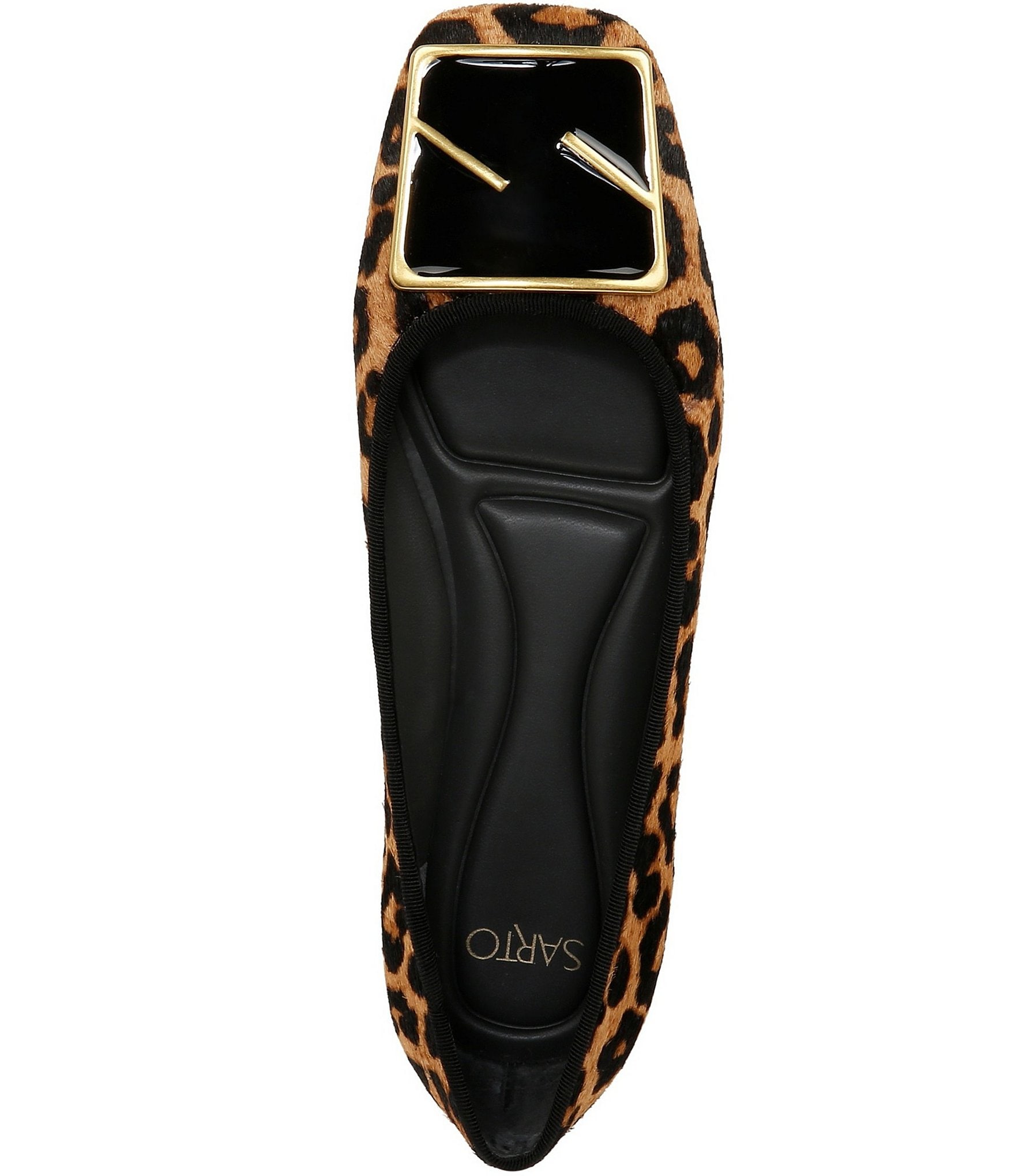 Sarto by Franco Sarto Flexa Amaya7 Leopard Print Calf Hair Ballet Flats