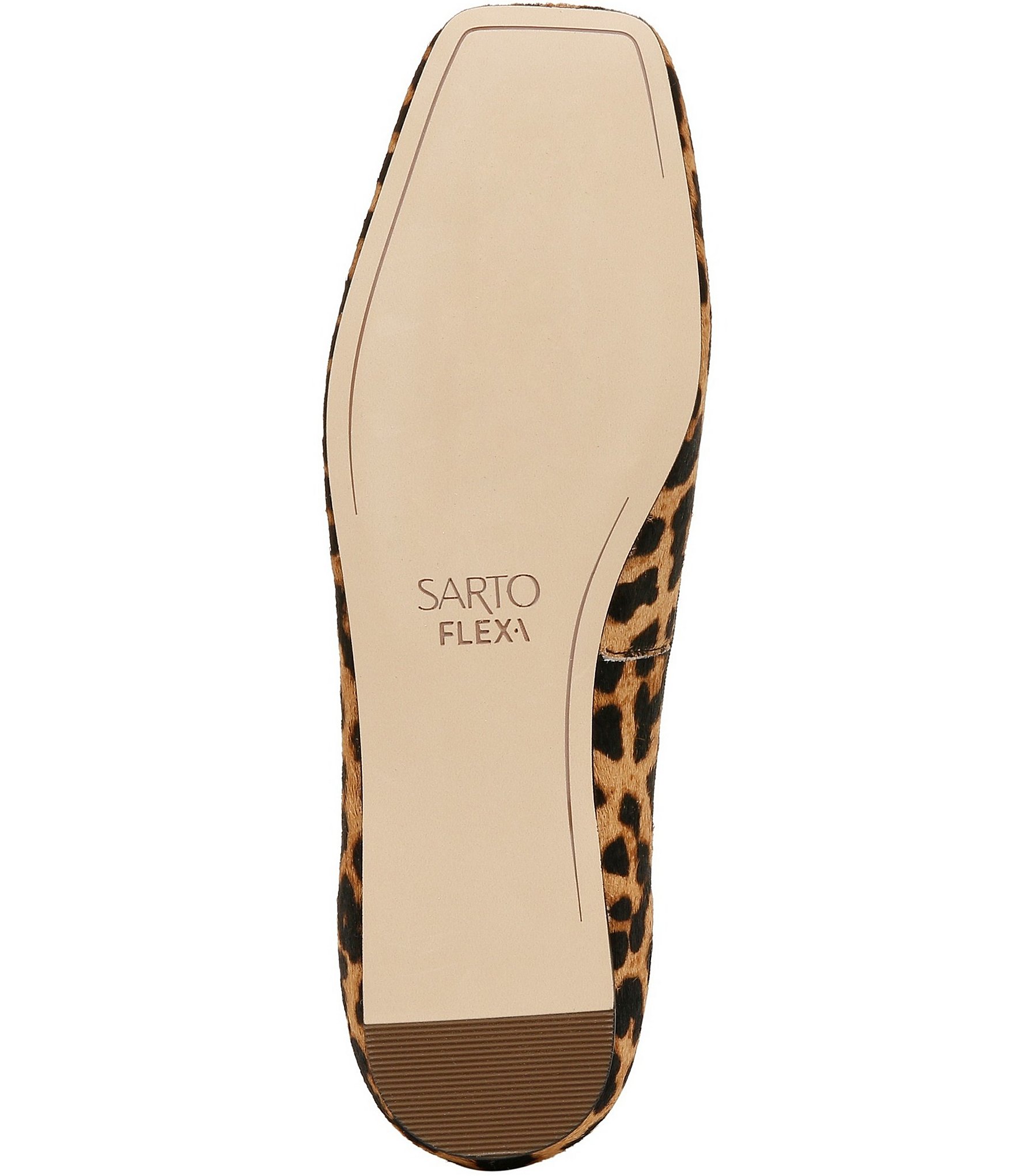 Sarto by Franco Sarto Flexa Amaya7 Leopard Print Calf Hair Ballet Flats