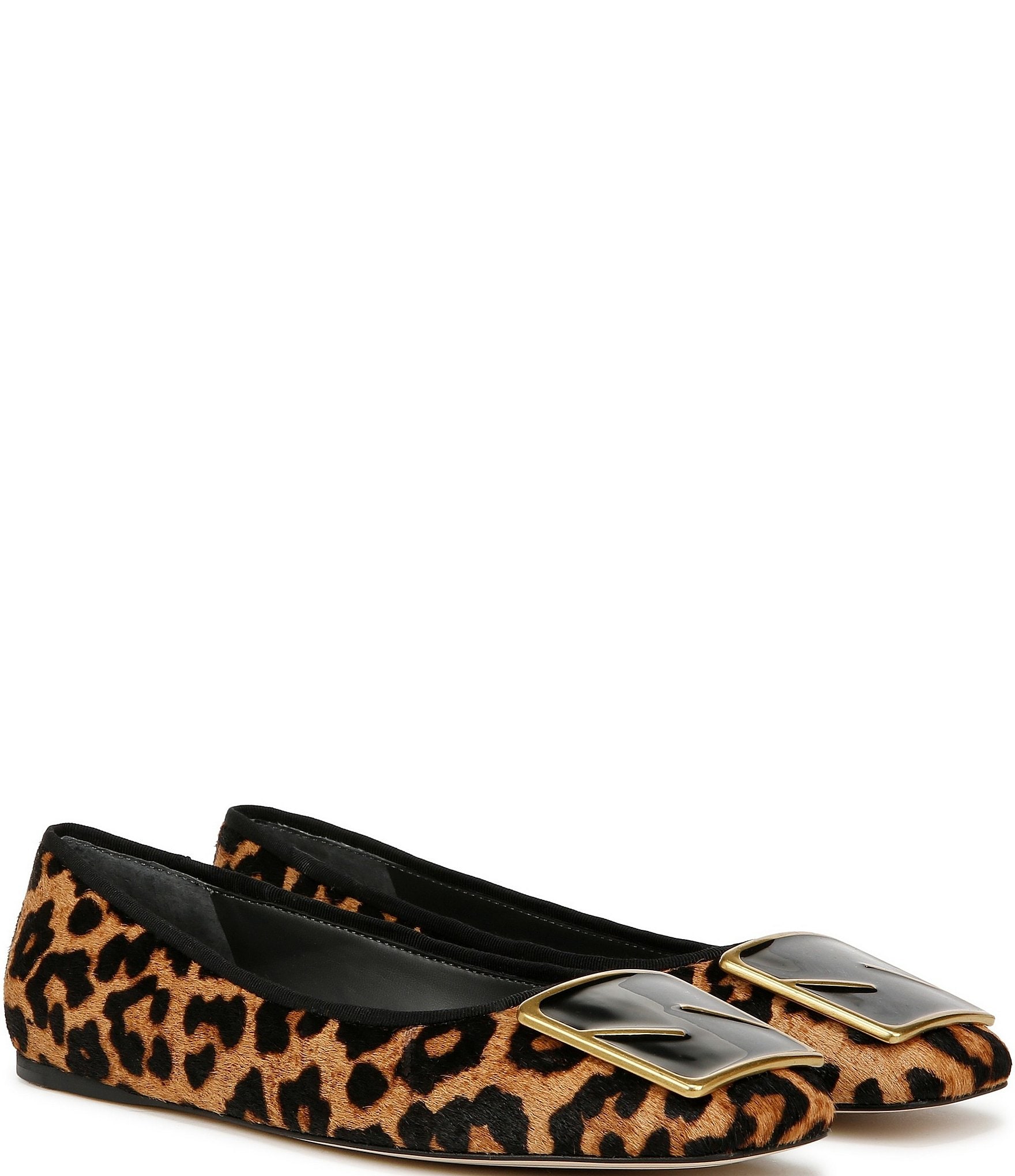 Sarto by Franco Sarto Flexa Amaya7 Leopard Print Calf Hair Ballet Flats