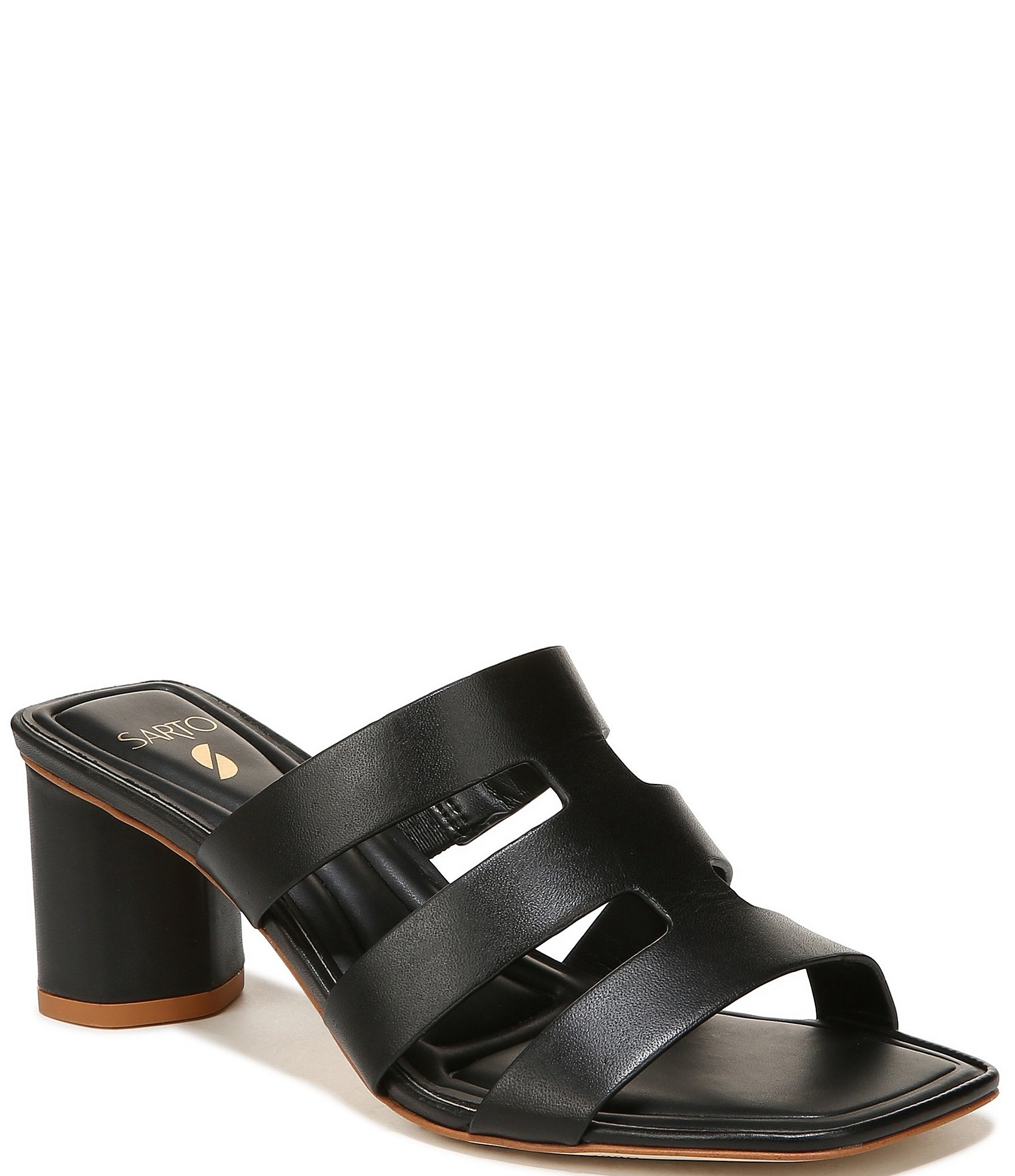 Sarto by Franco Sarto Flexa Carly Leather Slide Sandals | Dillard's