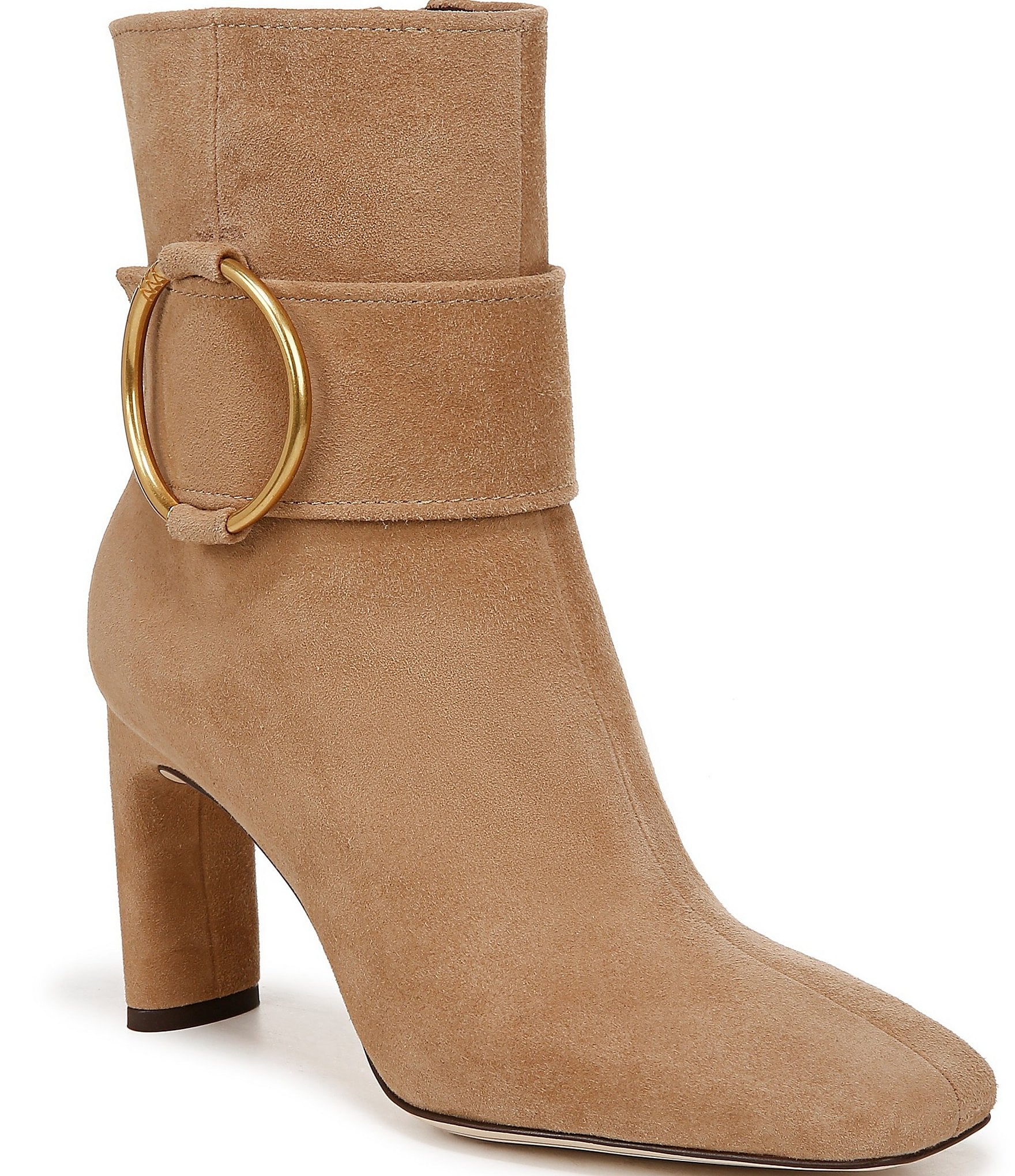 Sarto by Franco Sarto Flexa Elia O Ring Ankle Strap Suede Dress Booties Dillard s