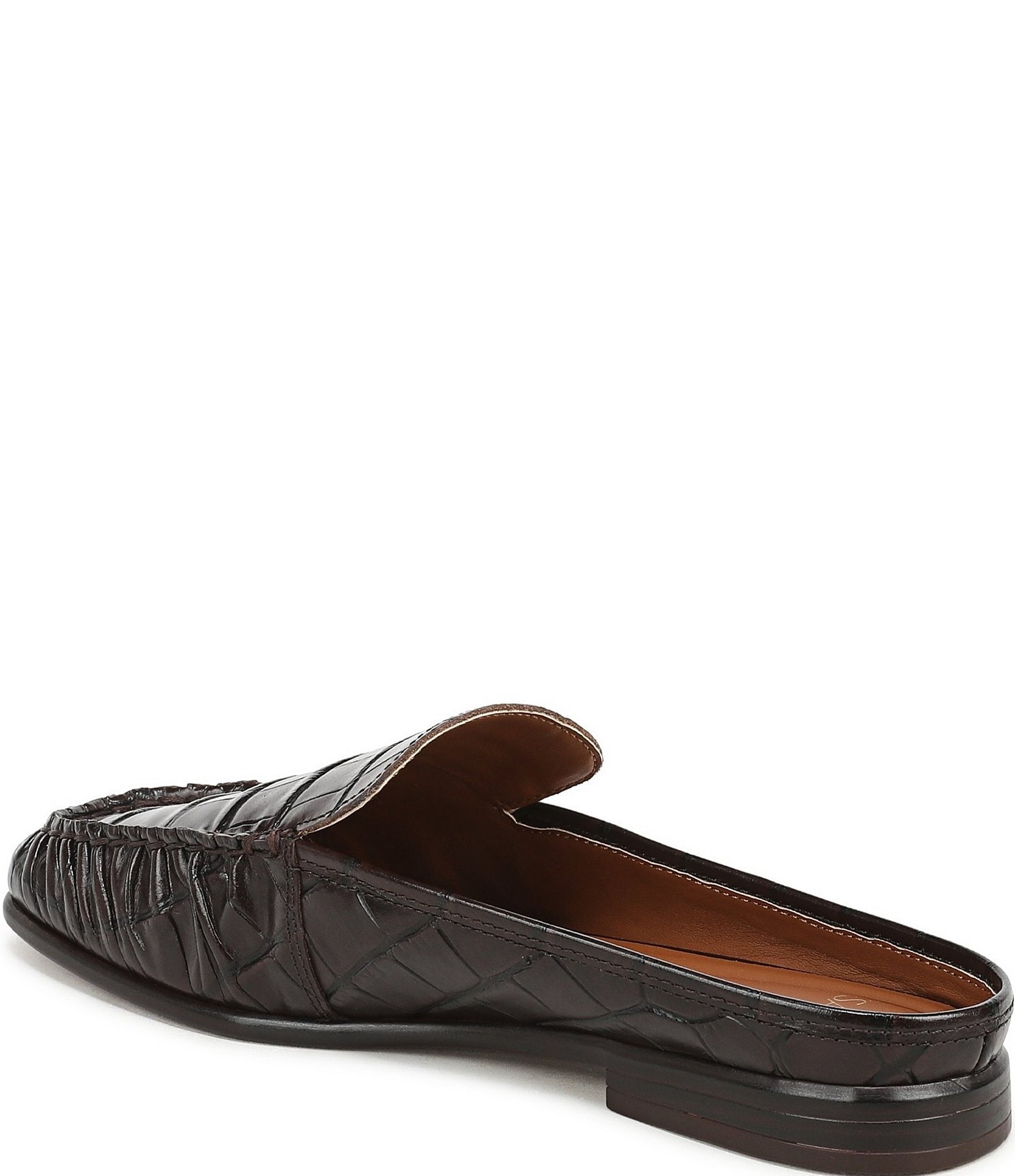 Sarto by Franco Sarto Lainey Crocodile Embossed Leather Mules