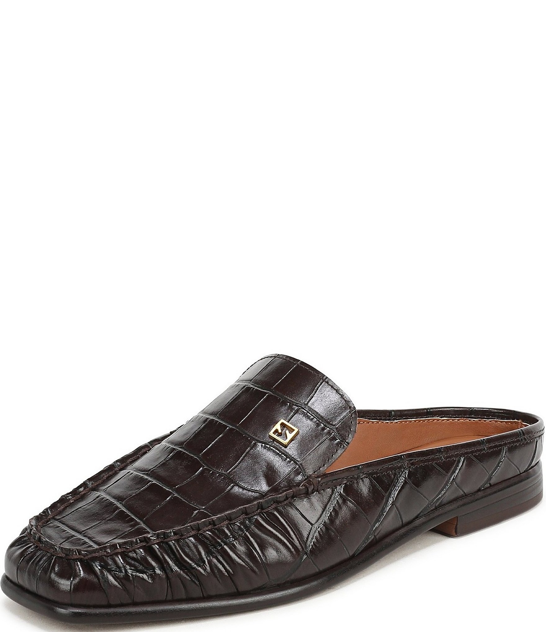 Sarto by Franco Sarto Lainey Crocodile Embossed Leather Mules