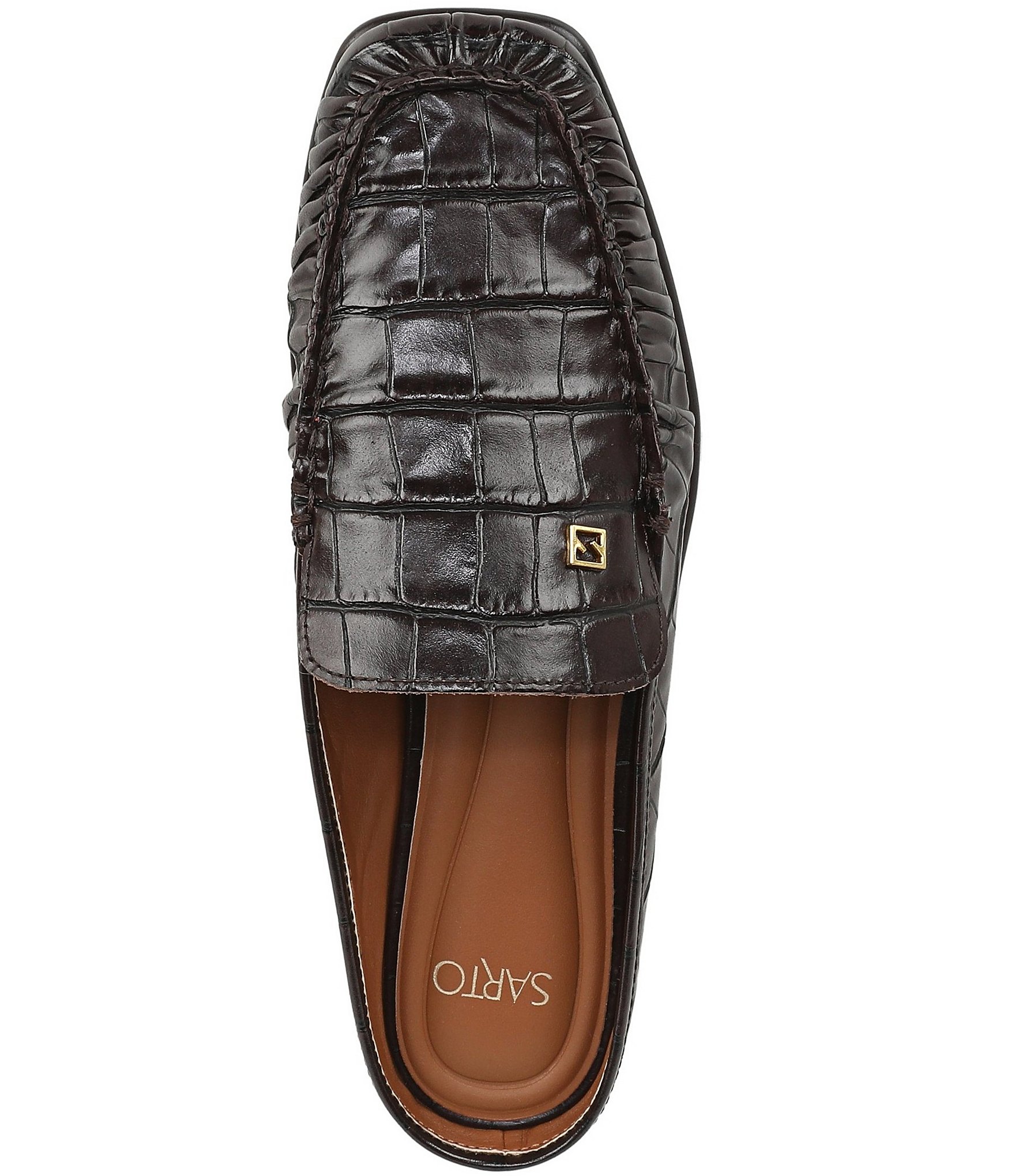 Sarto by Franco Sarto Lainey Crocodile Embossed Leather Mules