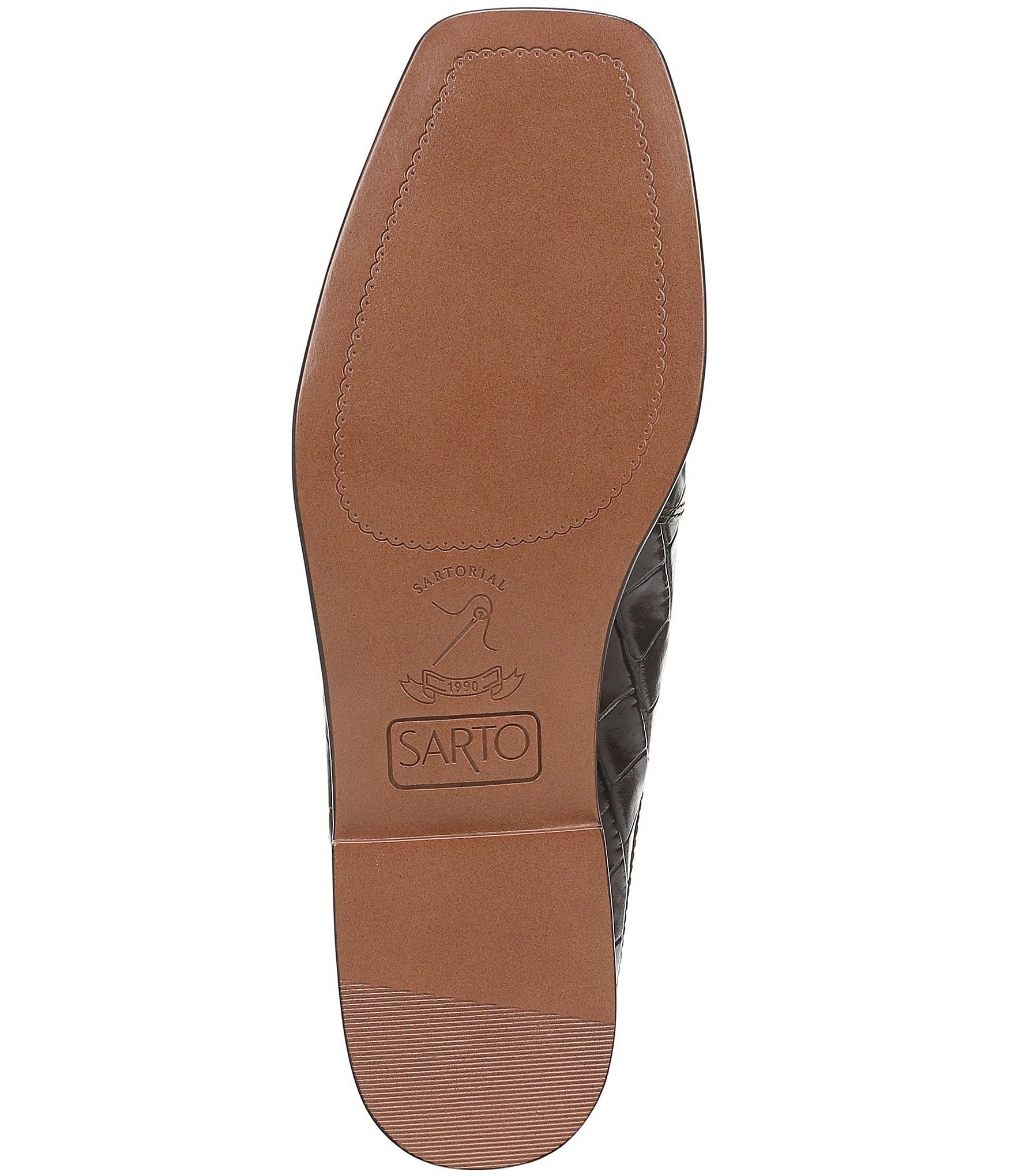 Sarto by Franco Sarto Lainey Crocodile Embossed Leather Mules