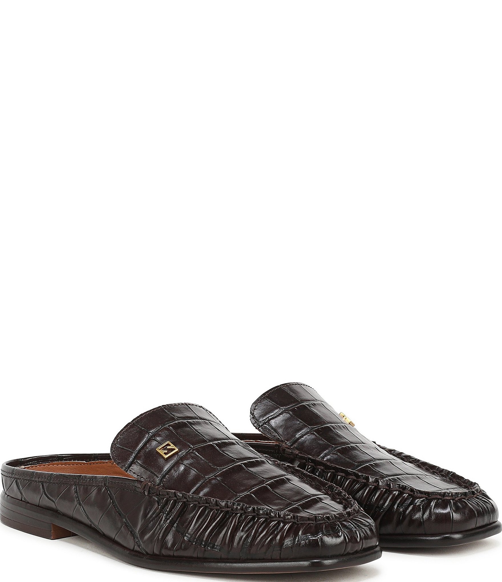 Sarto by Franco Sarto Lainey Crocodile Embossed Leather Mules