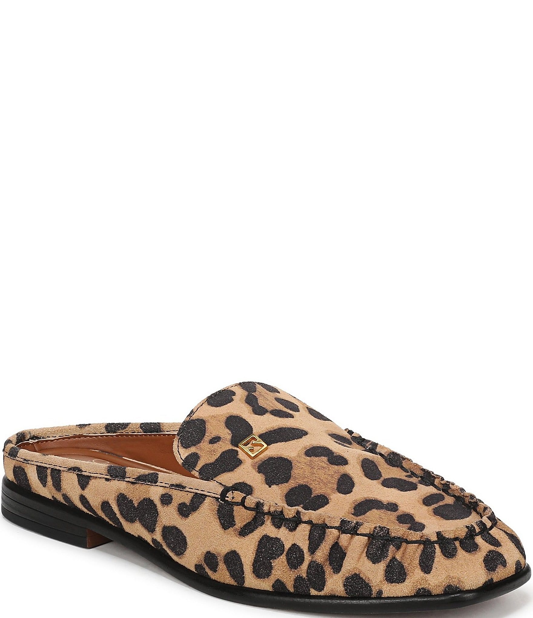 Sarto by Franco Sarto Lainey Leopard Print Suede Mules