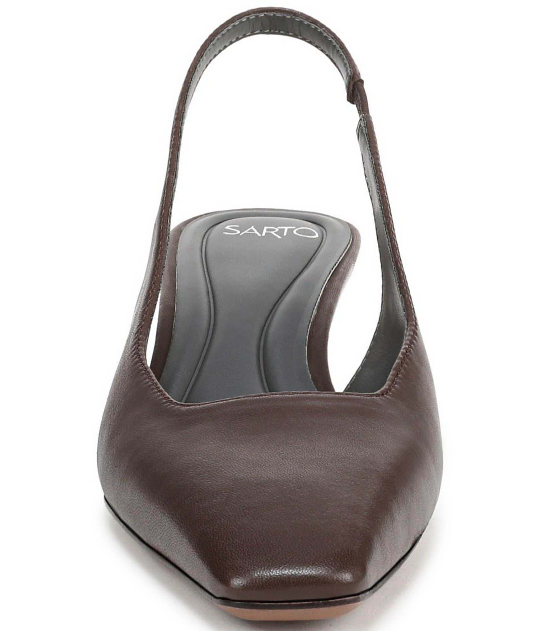 Sarto by Franco Sarto Raven Leather Slingback Kitten Heel Pumps