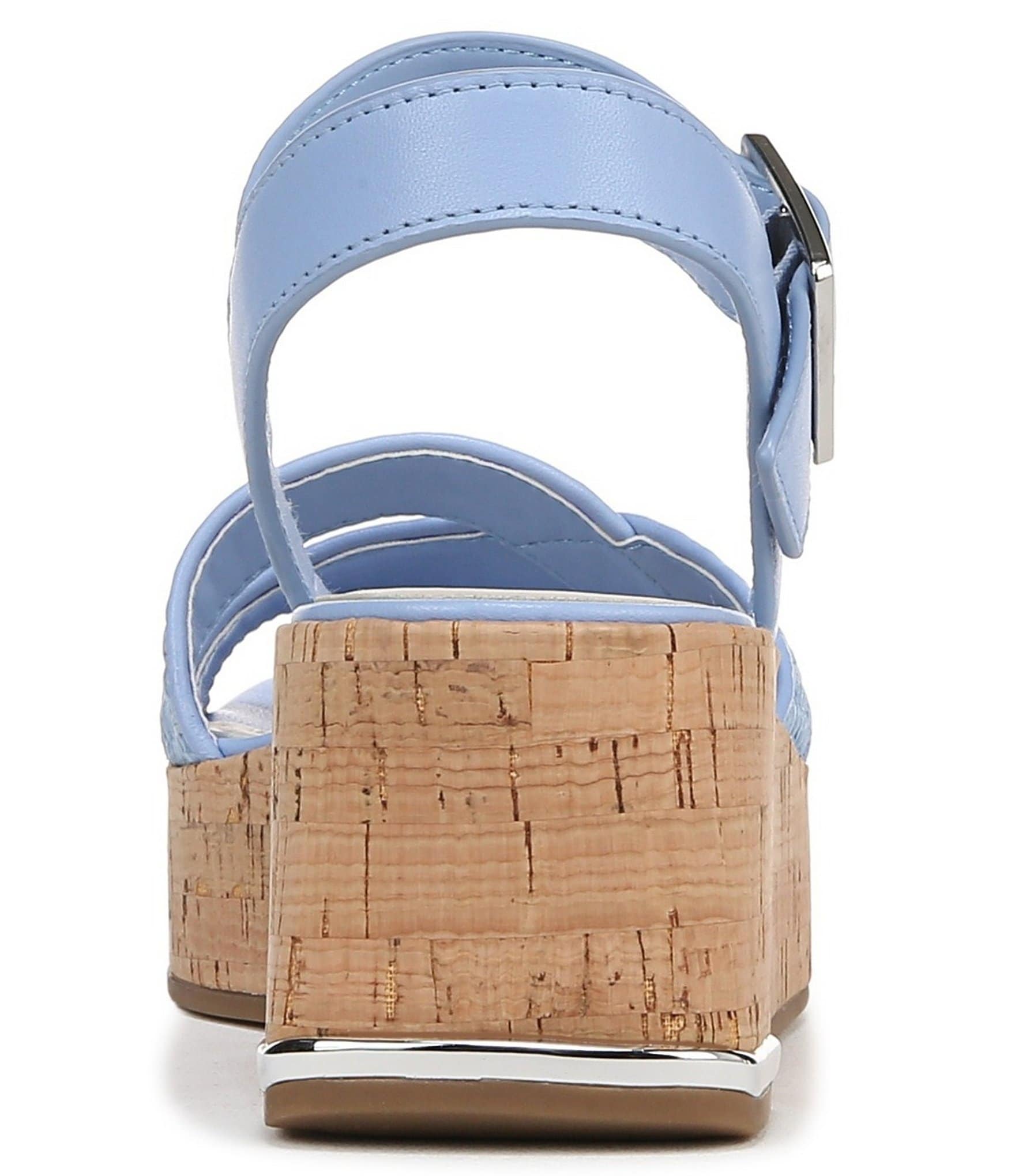 Sarto By Franco Sarto Tilly 4 Leather and Raffia Platform Sandals