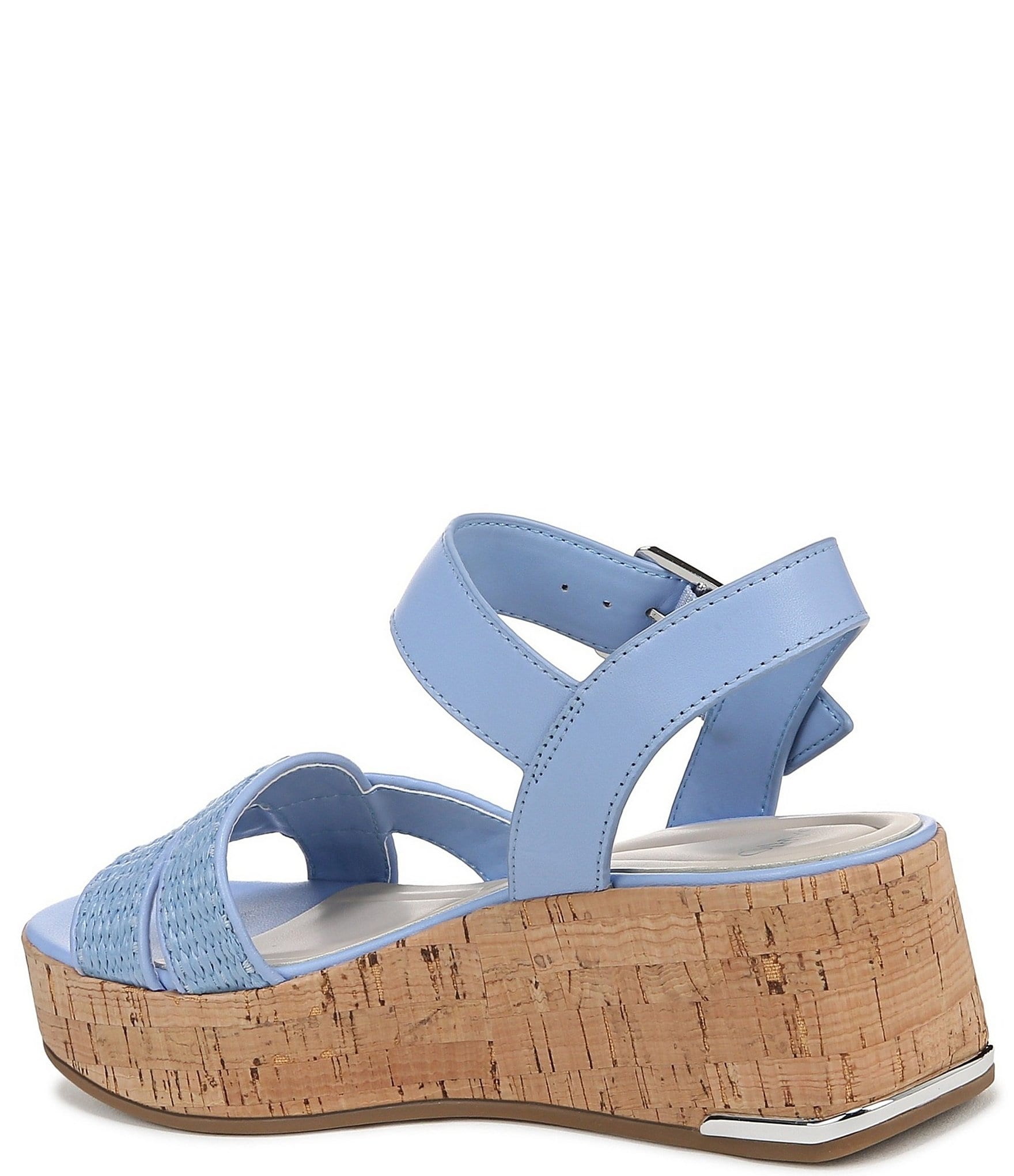 Sarto By Franco Sarto Tilly 4 Leather and Raffia Platform Sandals