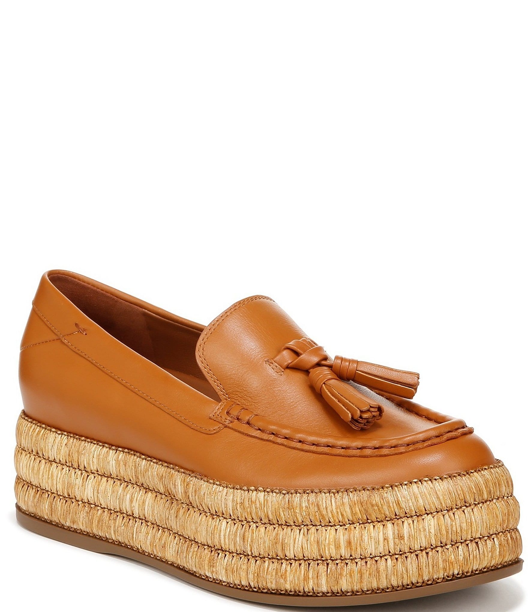Sarto by Franco Sarto Tremont Leather Platform Tassel Loafers | Dillard's