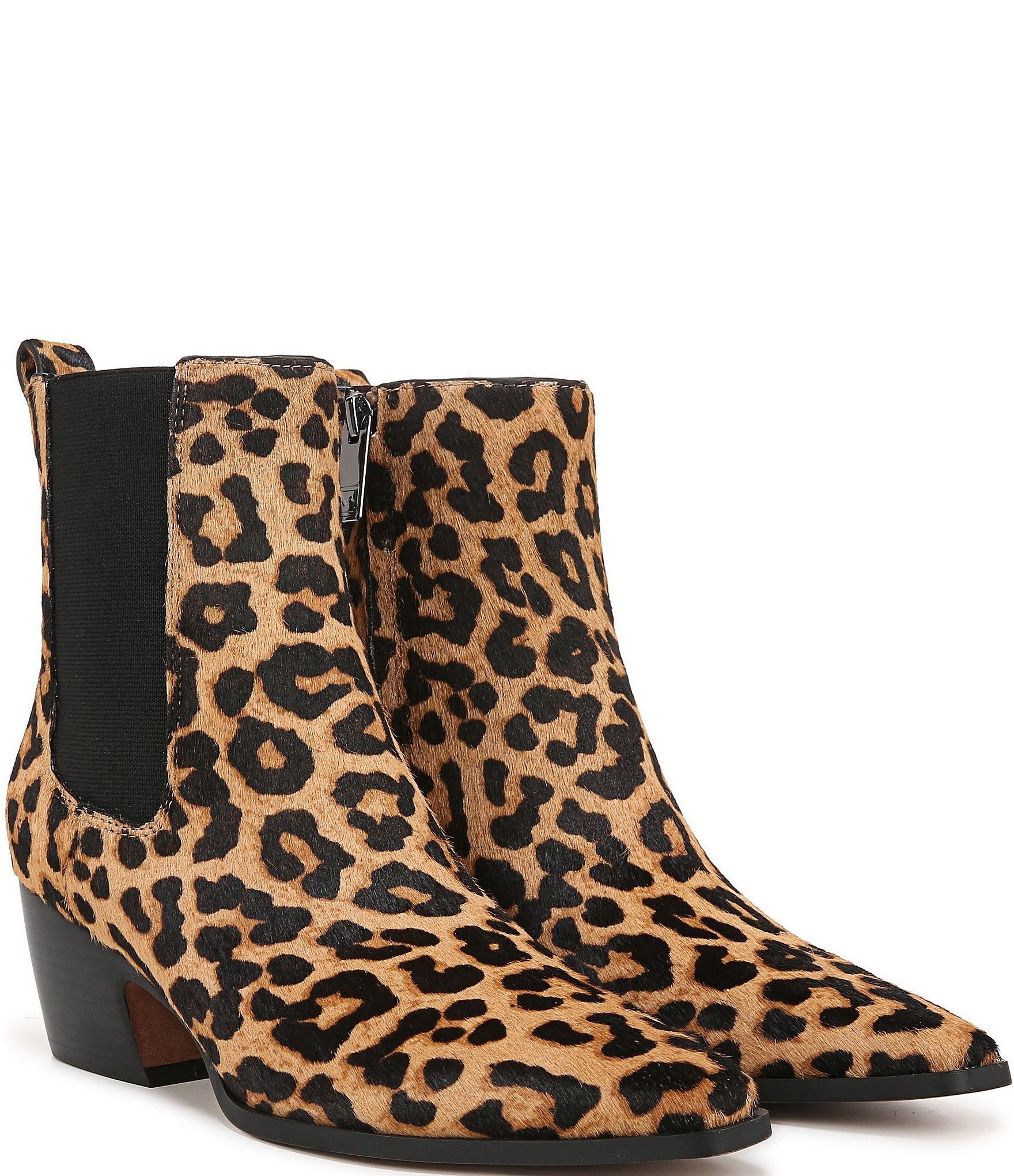 Sarto by Franco Sarto Vianca Leopard Print Calf Hair Booties