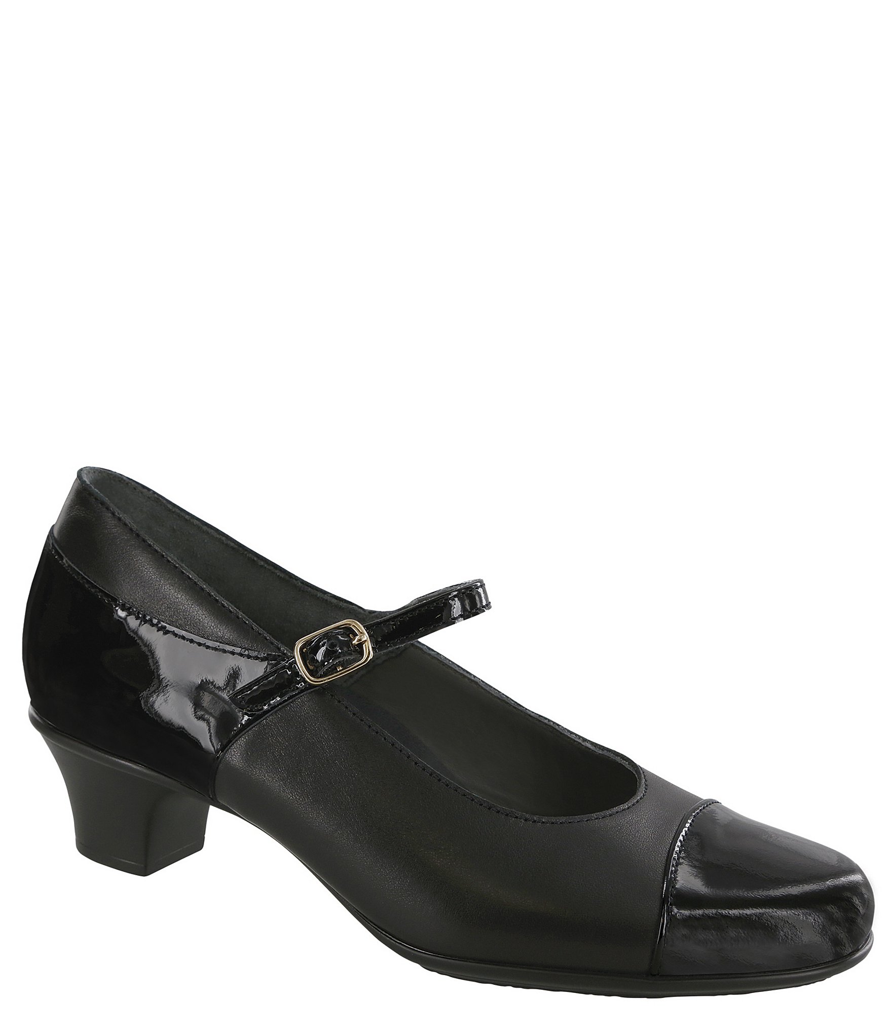 Sas Isabel Leather Block Heel Mary Jane Pumps | Dillard's