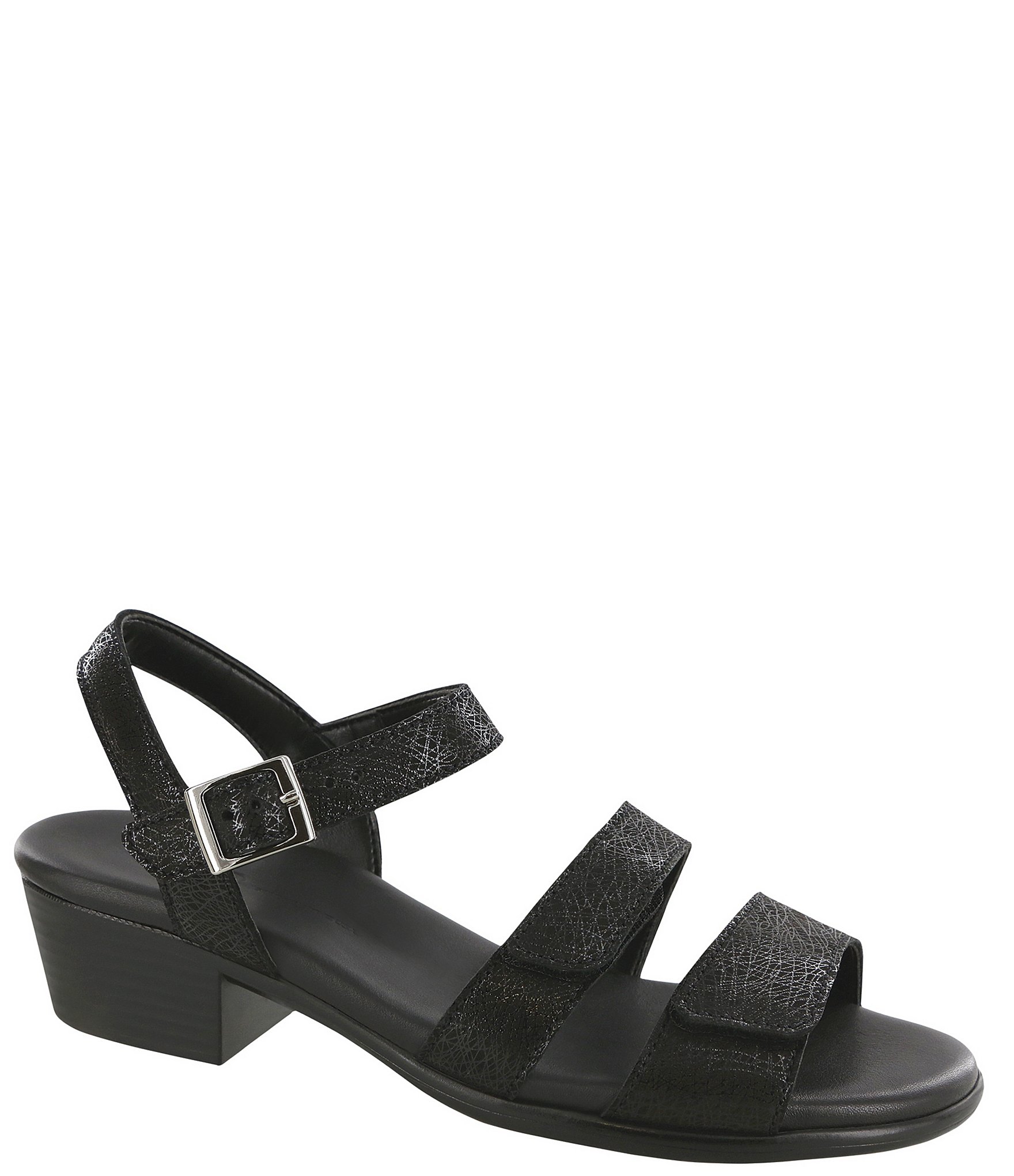 SAS Savanna Textured Leather Adjustable Sandals | Dillard's