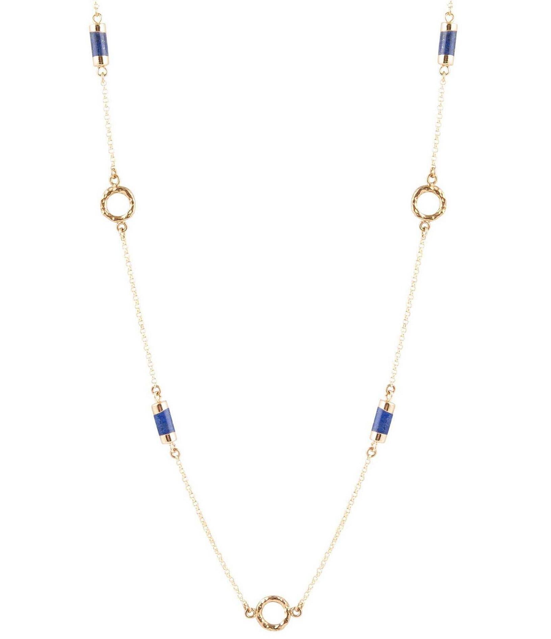 SASSO + SMYTH Alexandra Genuine Stone Long Strand Necklace | Dillard's