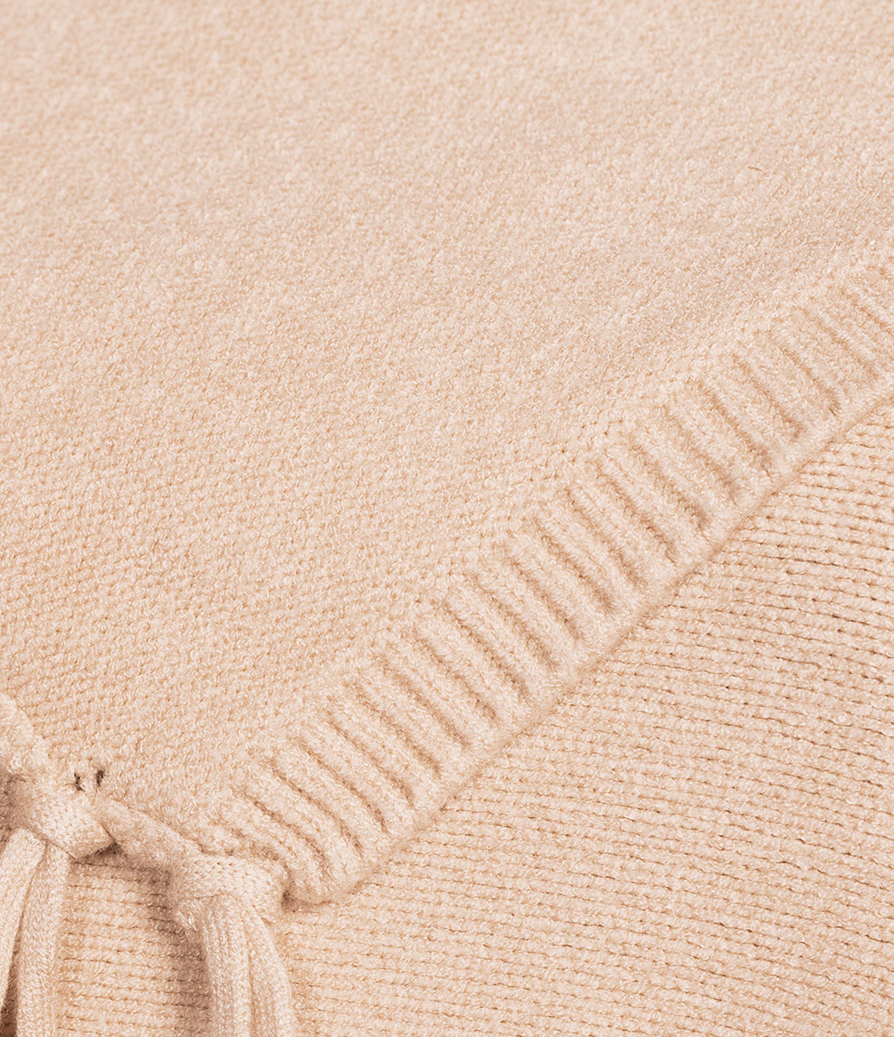 SASSO + SMYTH Fringe Oversized Tassel Collar Knit Poncho
