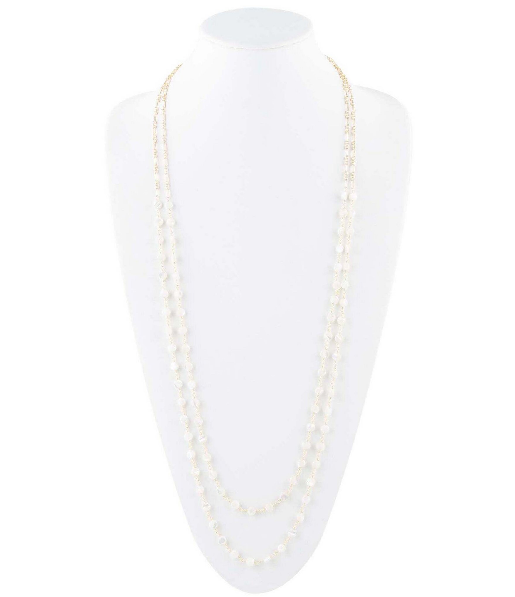 Gemma Layne Snake Chain Long Multi Strand Necklace - Gold