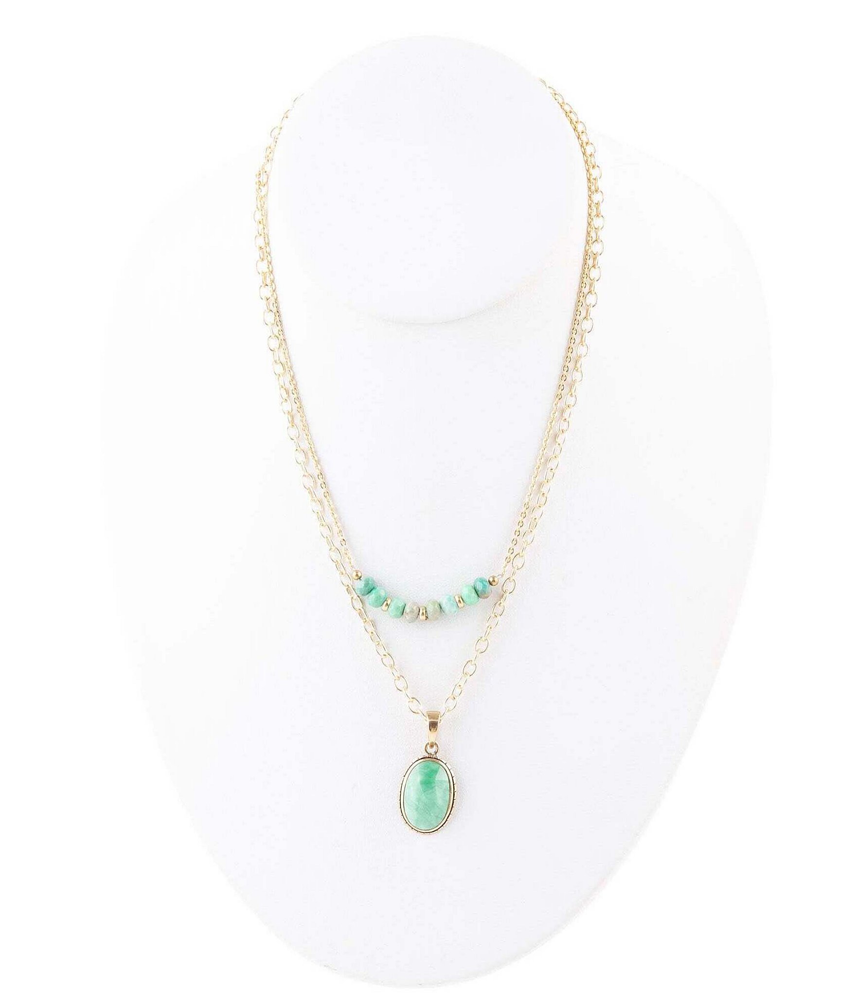 SASSO + SMYTH Smyth Genuine Stone Short Pendant Necklace | Dillard's