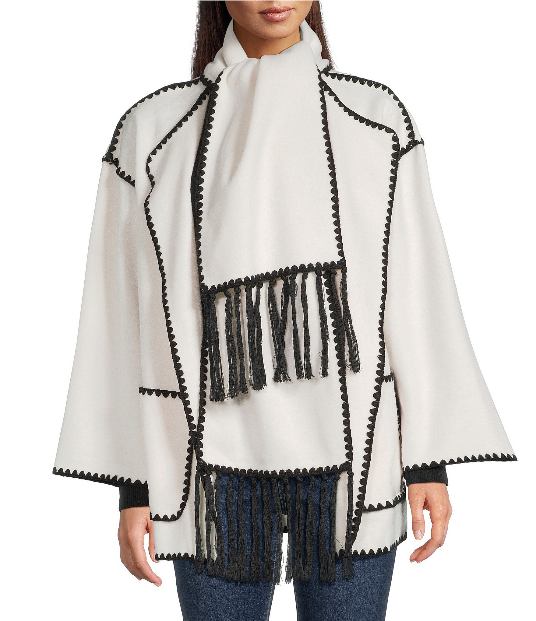 SASSO + SMYTH Stitch Edge Jacket Scarf Set