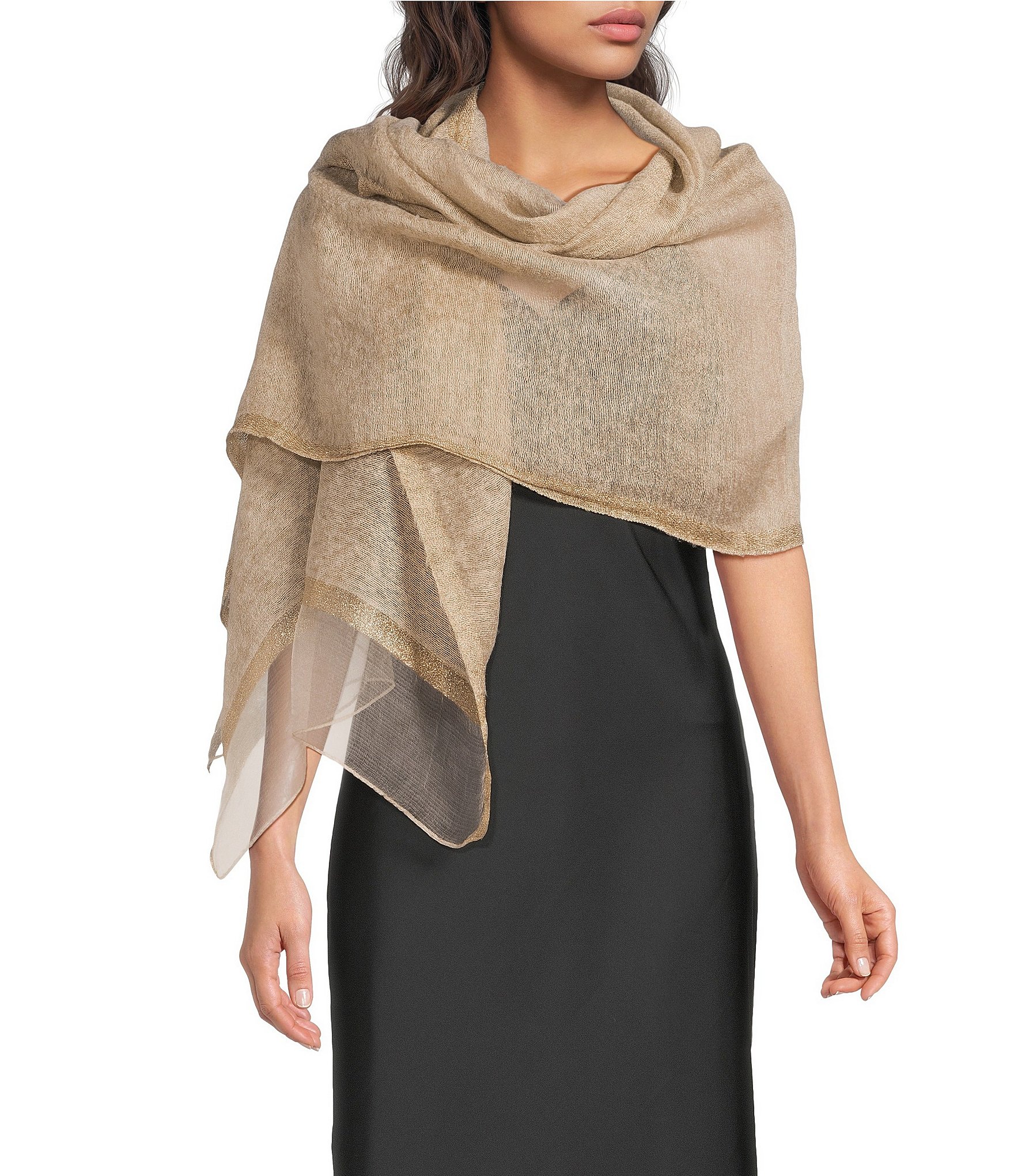 SASSO + SMYTH Wool Silk Evening Wrap