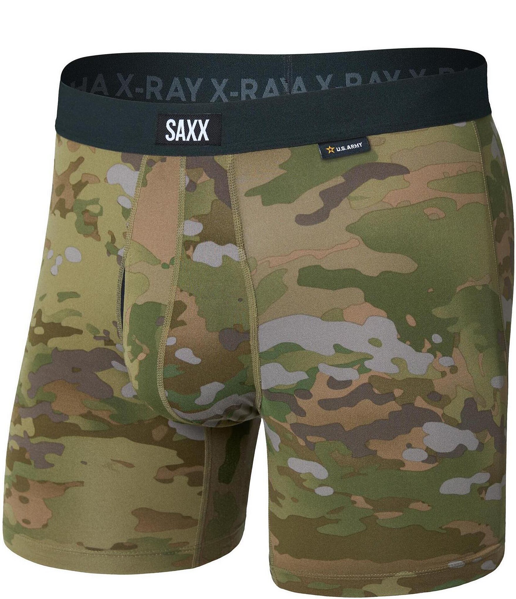 SAXX Daytripper Camouflage Printed Comfort Stretch 6#double; Inseam Boxer Briefs