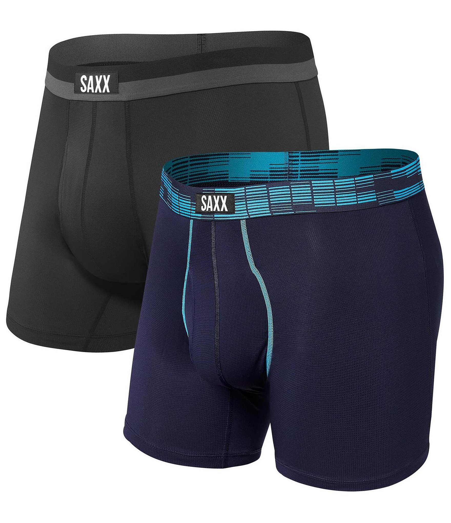SAXX Vibe Super Soft Black/Grey 5 Inseam Boxer Briefs 2-Pack