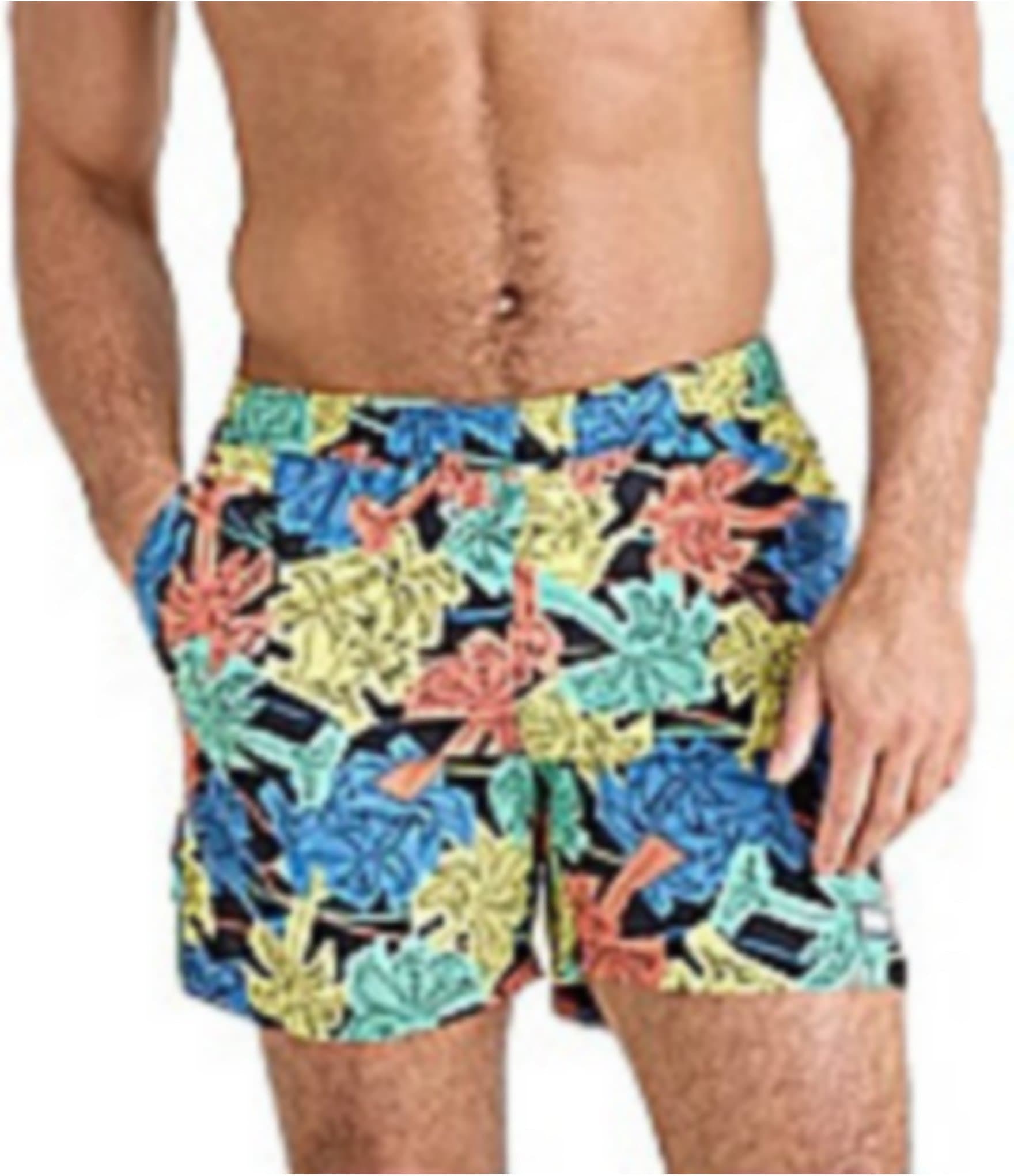 SAXX Go Coastal 2N1 Palm Tree 5#double; Inseam Volley Swim Shorts