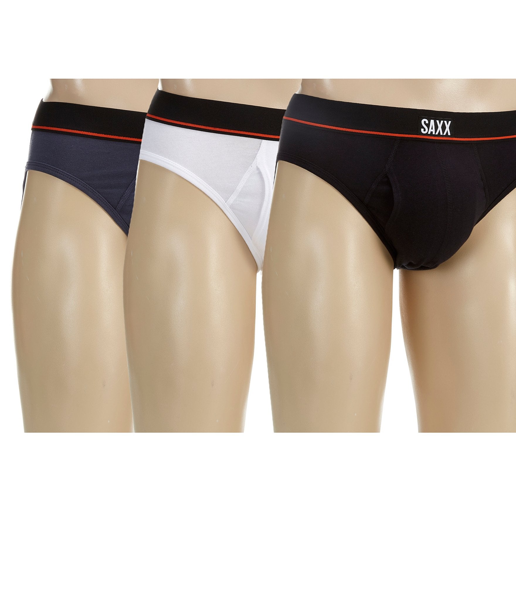 Saxx Men's Underwear - Non-Stop Stretch Cotton Trunk – Pack of 3 with  Built-in Pouch Support and Fly – Soft, Breathable and Moisture Wicking,  Black/Deep Navy/White, X-Small : : Clothing, Shoes 