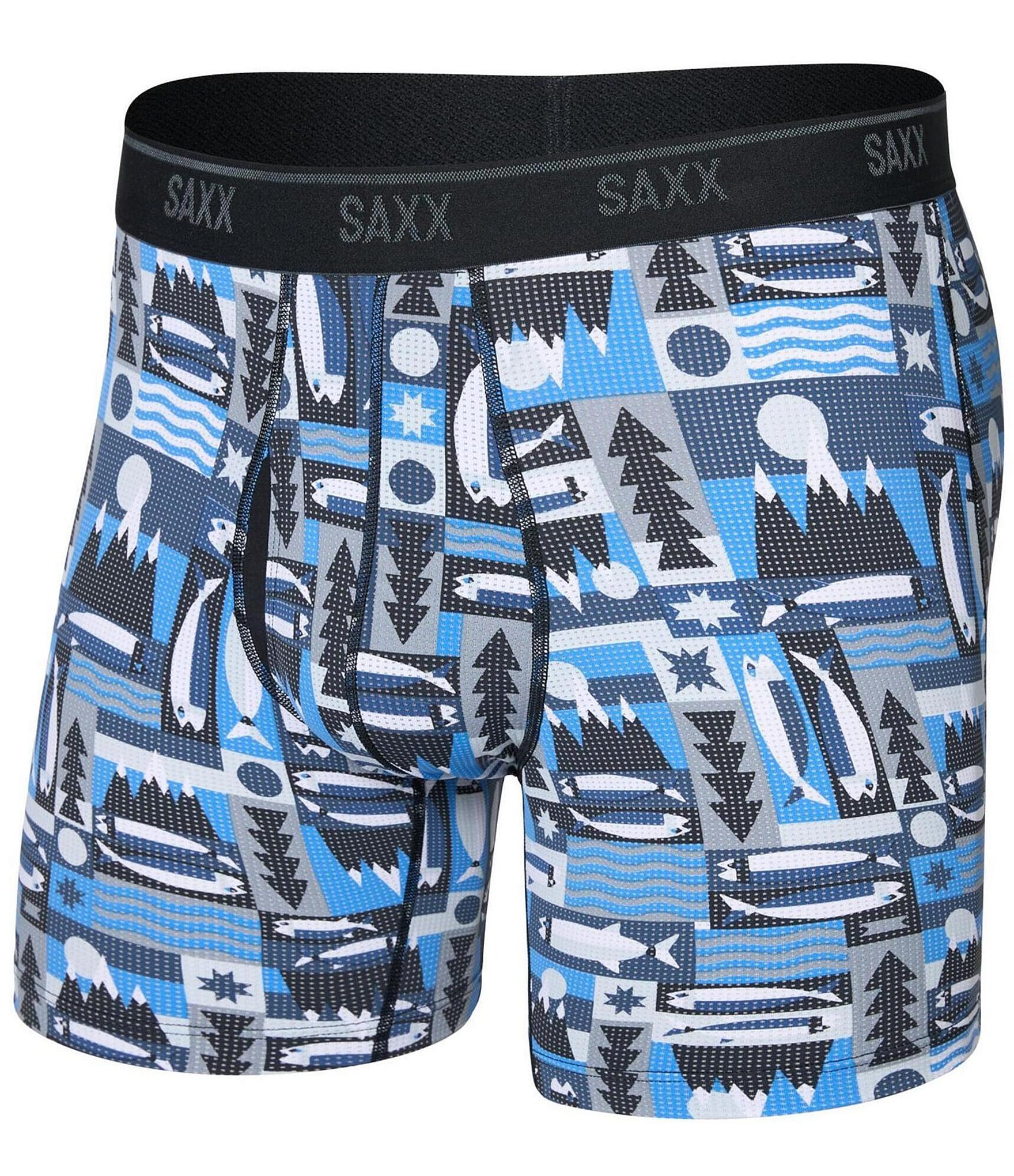 SAXX Quest Printed Quick Dry Performance 6#double; Boxer Briefs