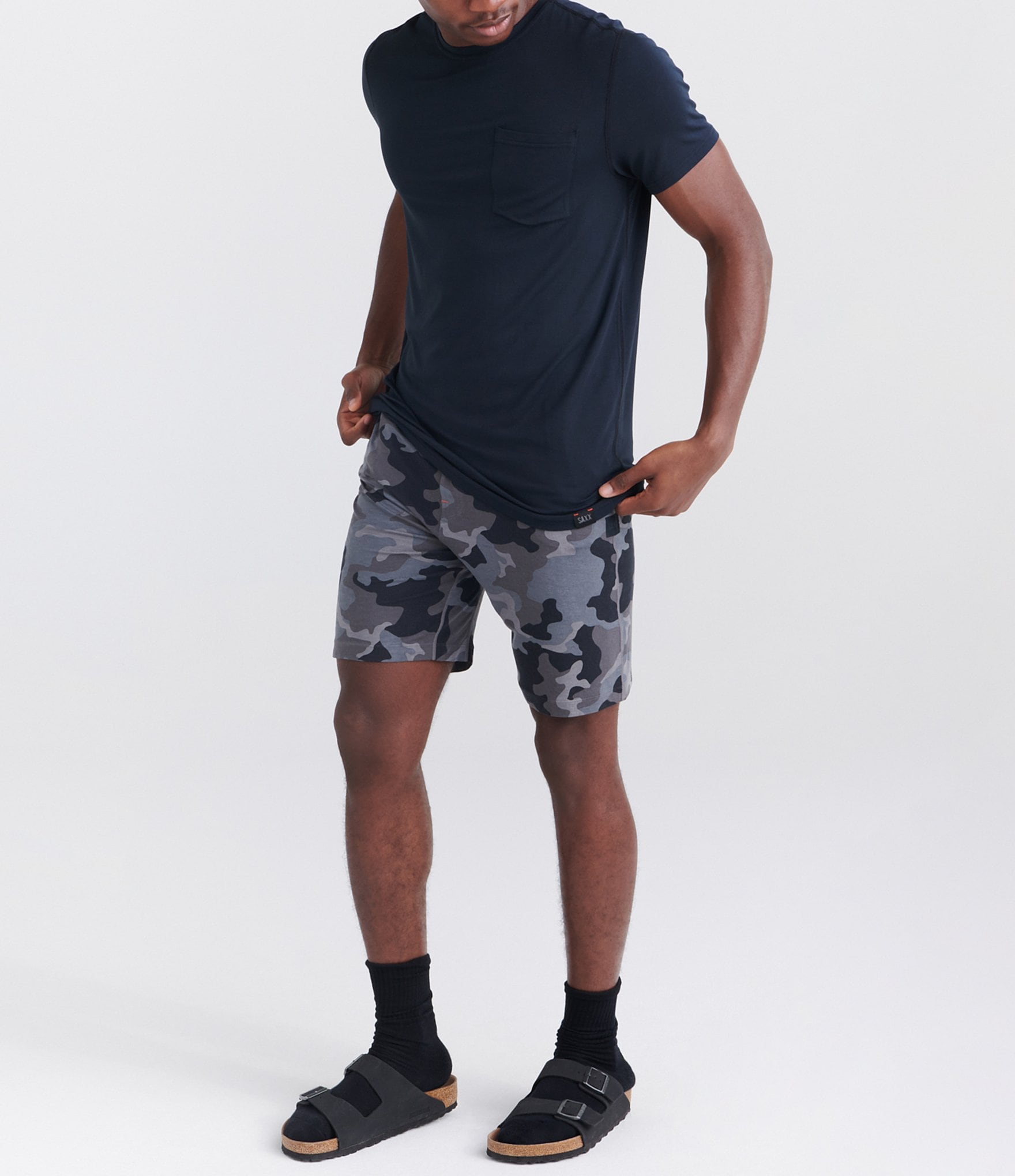 SAXX Supersize Camo Printed Snooze 8#double; Inseam Lounge Shorts