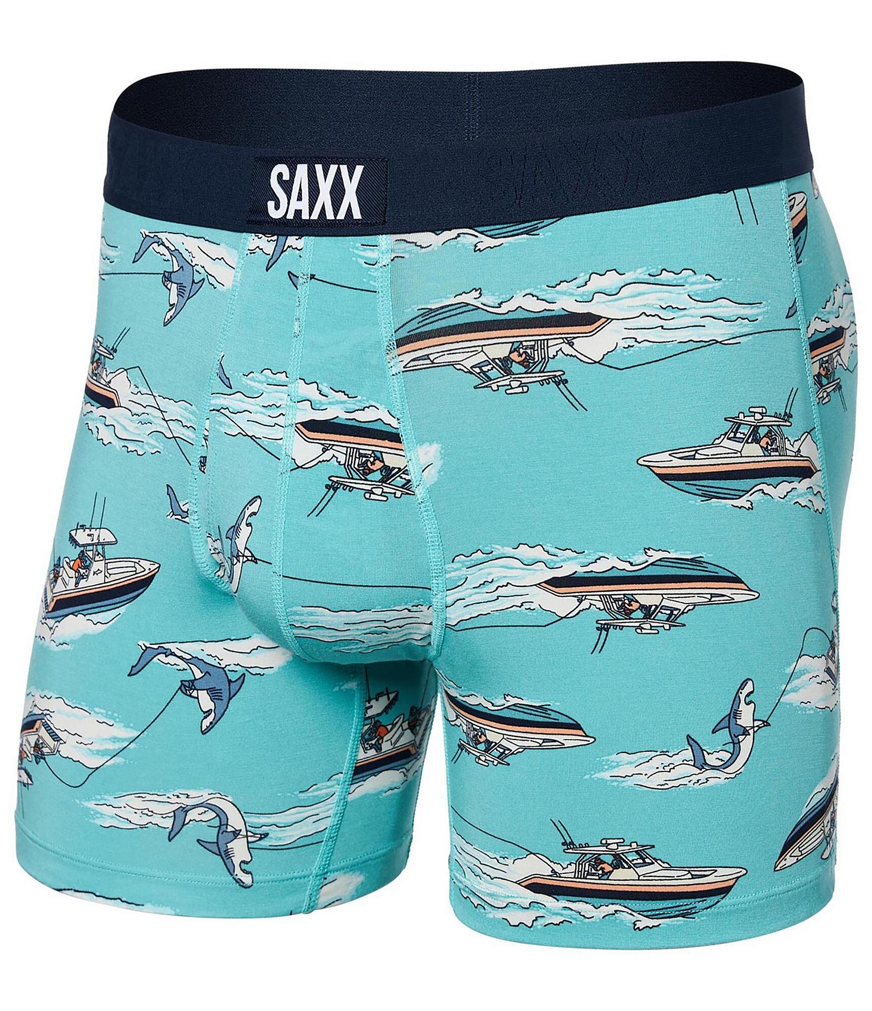 SAXX Ultra Super Soft Shark Print 5 Inseam Boxer Briefs