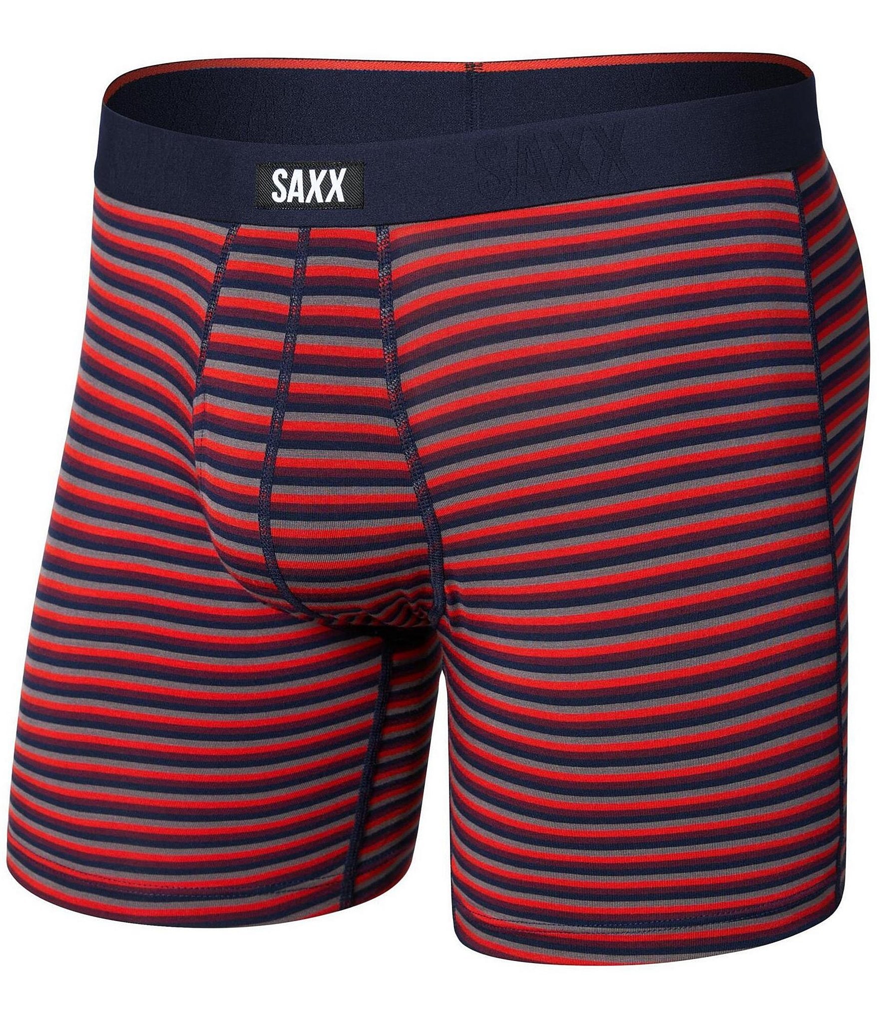 SAXX Vibe Micro-Stripe-Printed Xtra Soft Comfort 6#double; Inseam Boxer Briefs