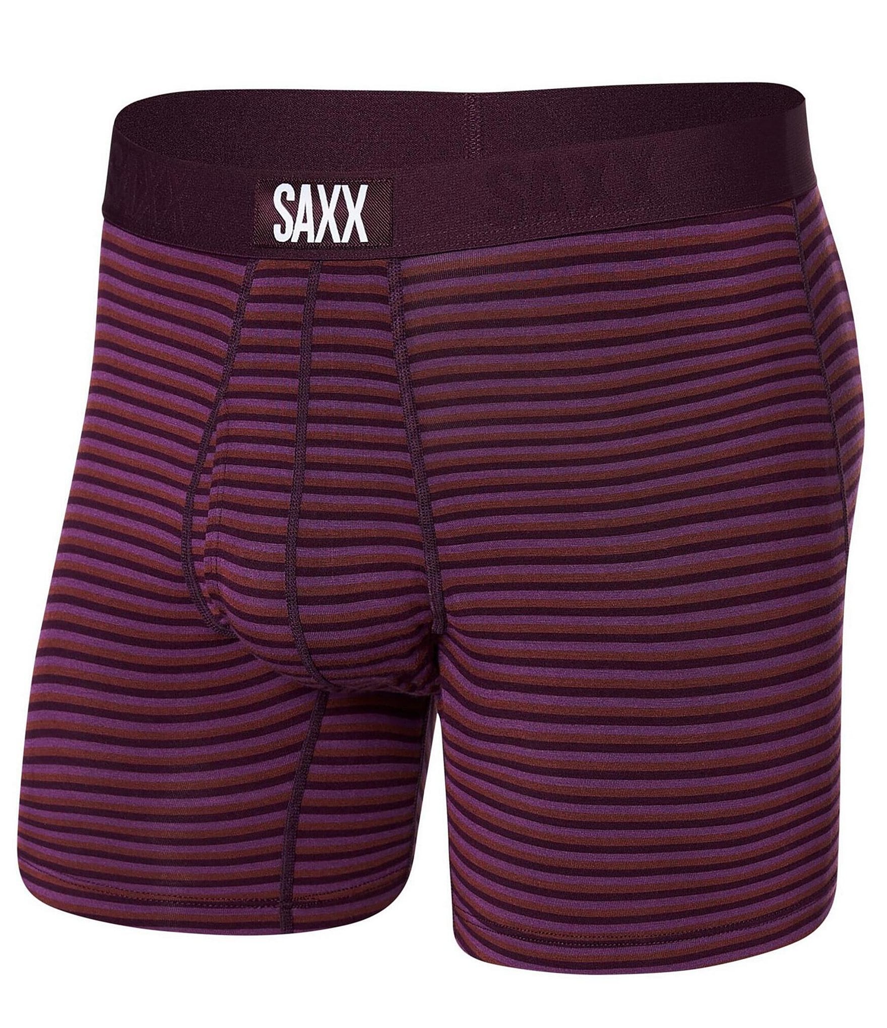 SAXX Ultra Super Soft Plum Stripe 5 Inseam Boxer Briefs | Dillard's