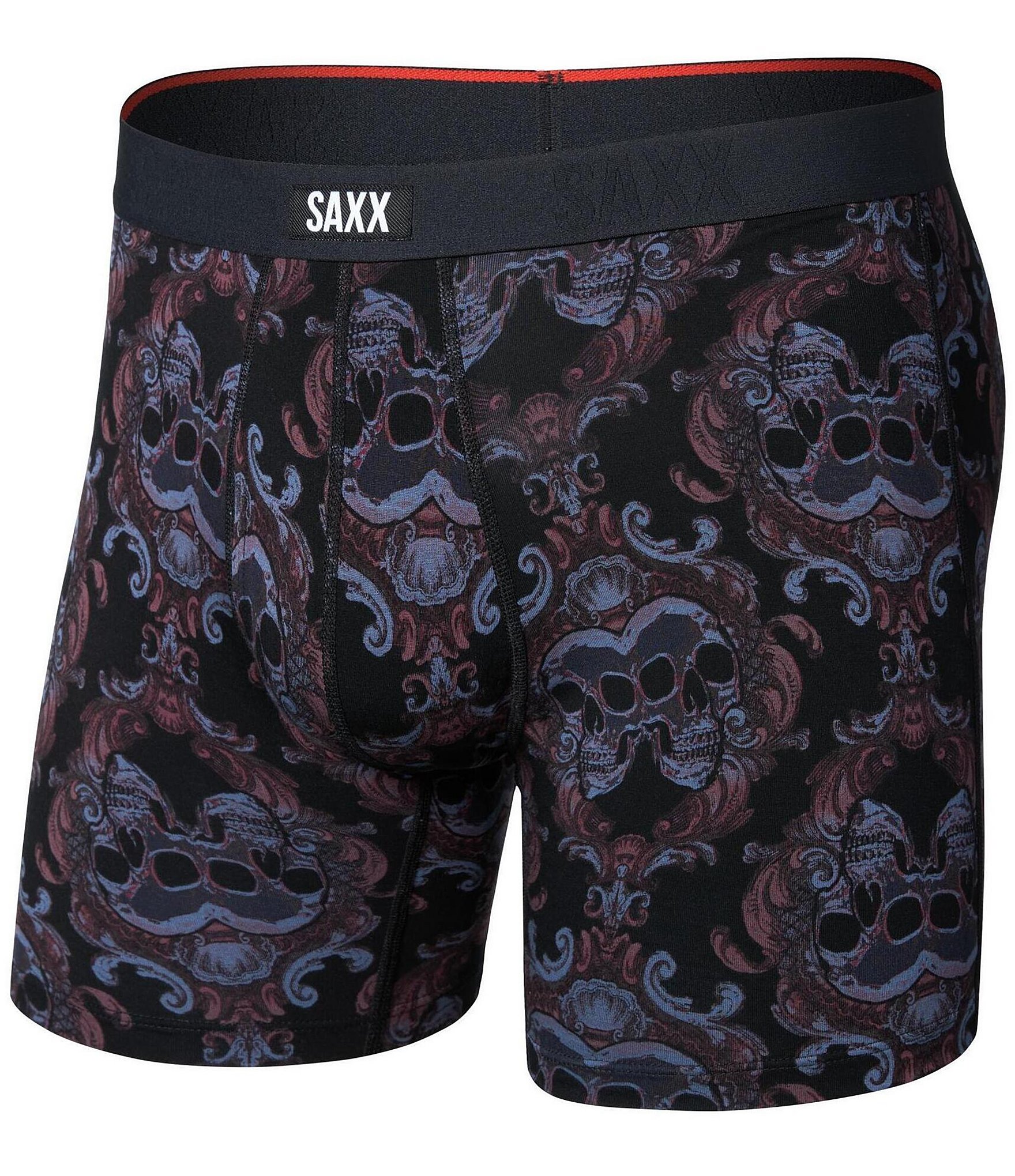 SAXX Vibe Xtra Soft Comfort 6#double; Inseam Skull Print Boxer Briefs