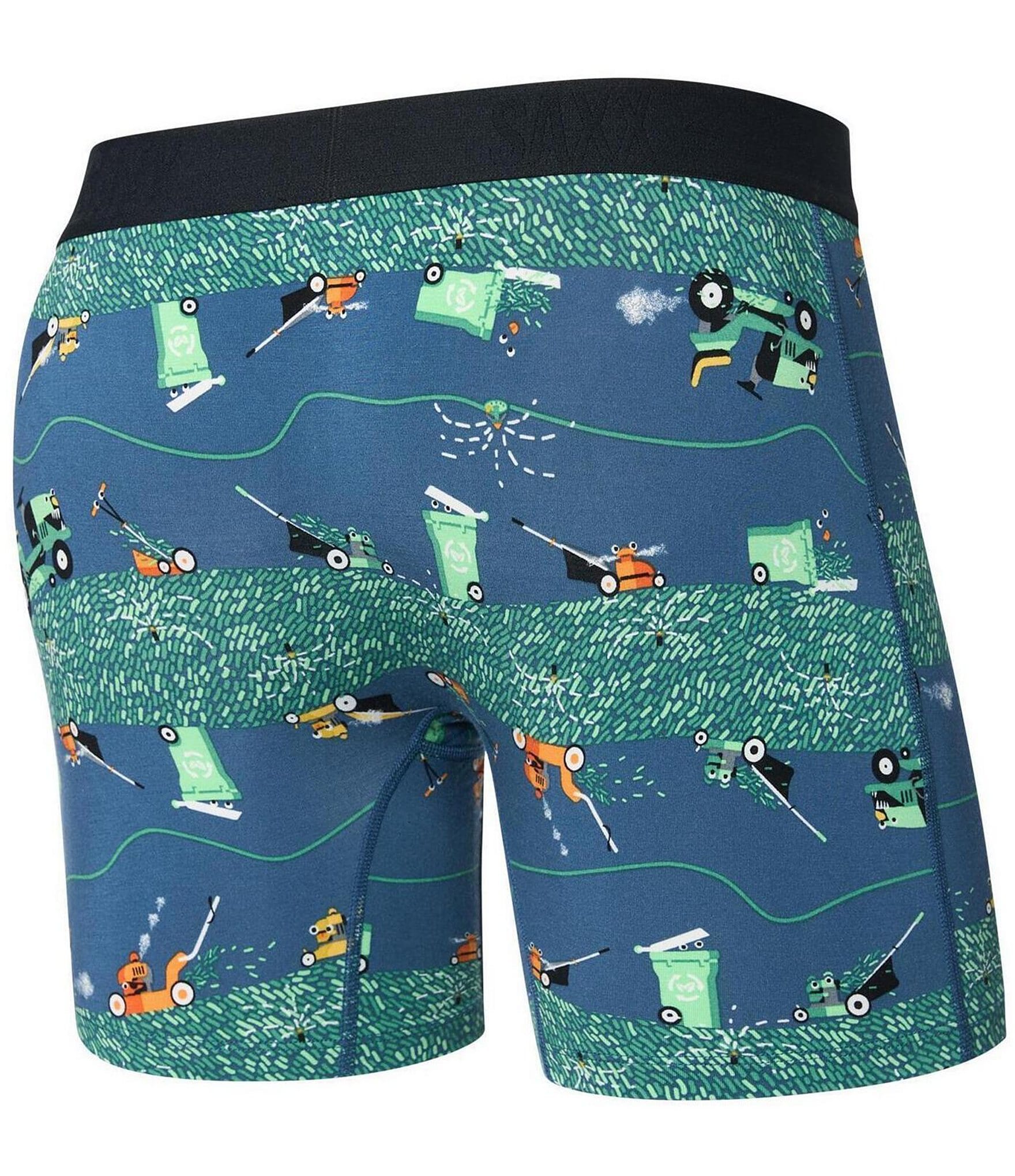 SAXX Vibe Xtra Slim Lawn Equipment Printed 6#double; Boxer Briefs
