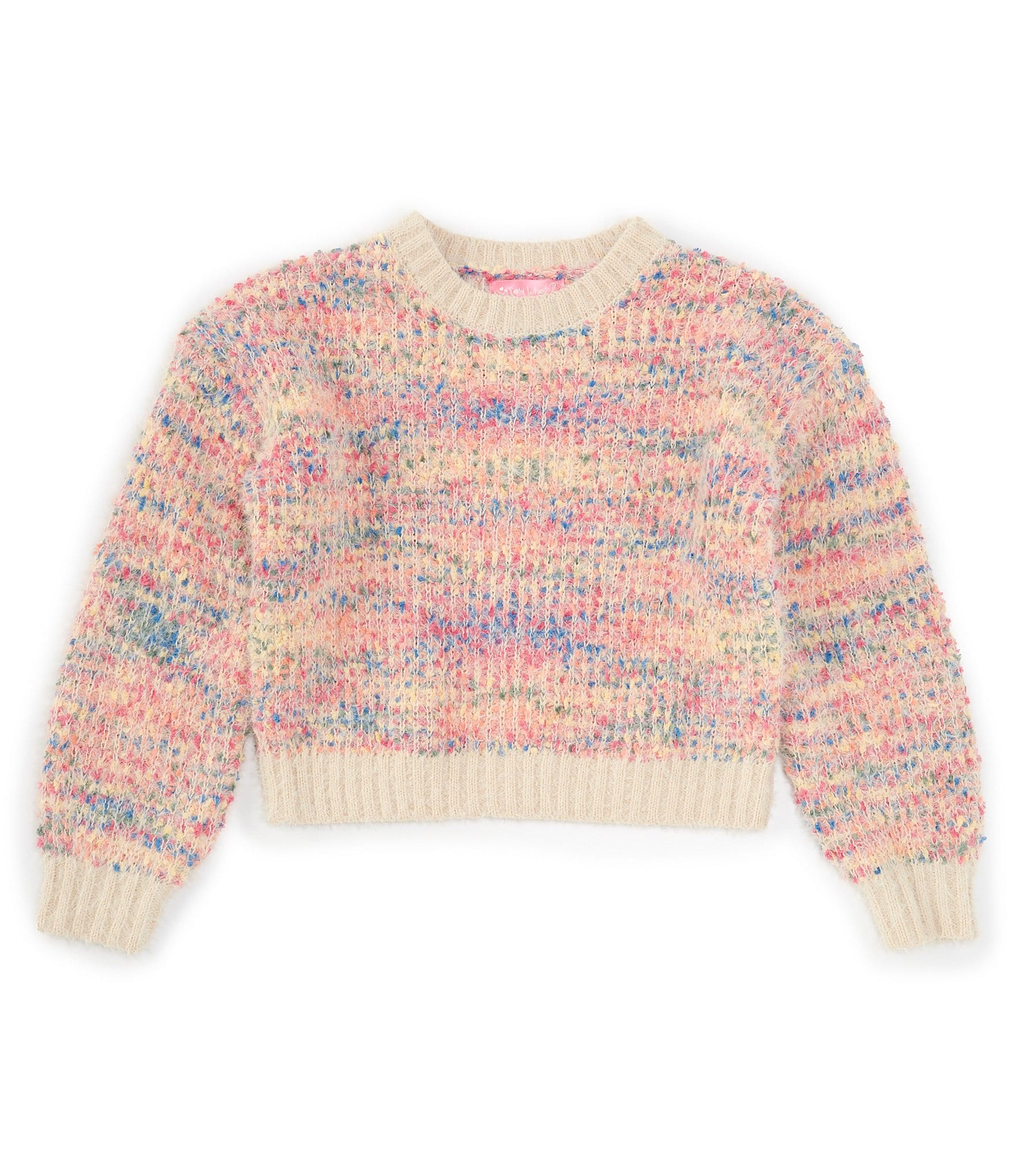 Say What Big Girls 7-16 Multicolor Fuzzy Sweater | Dillard's
