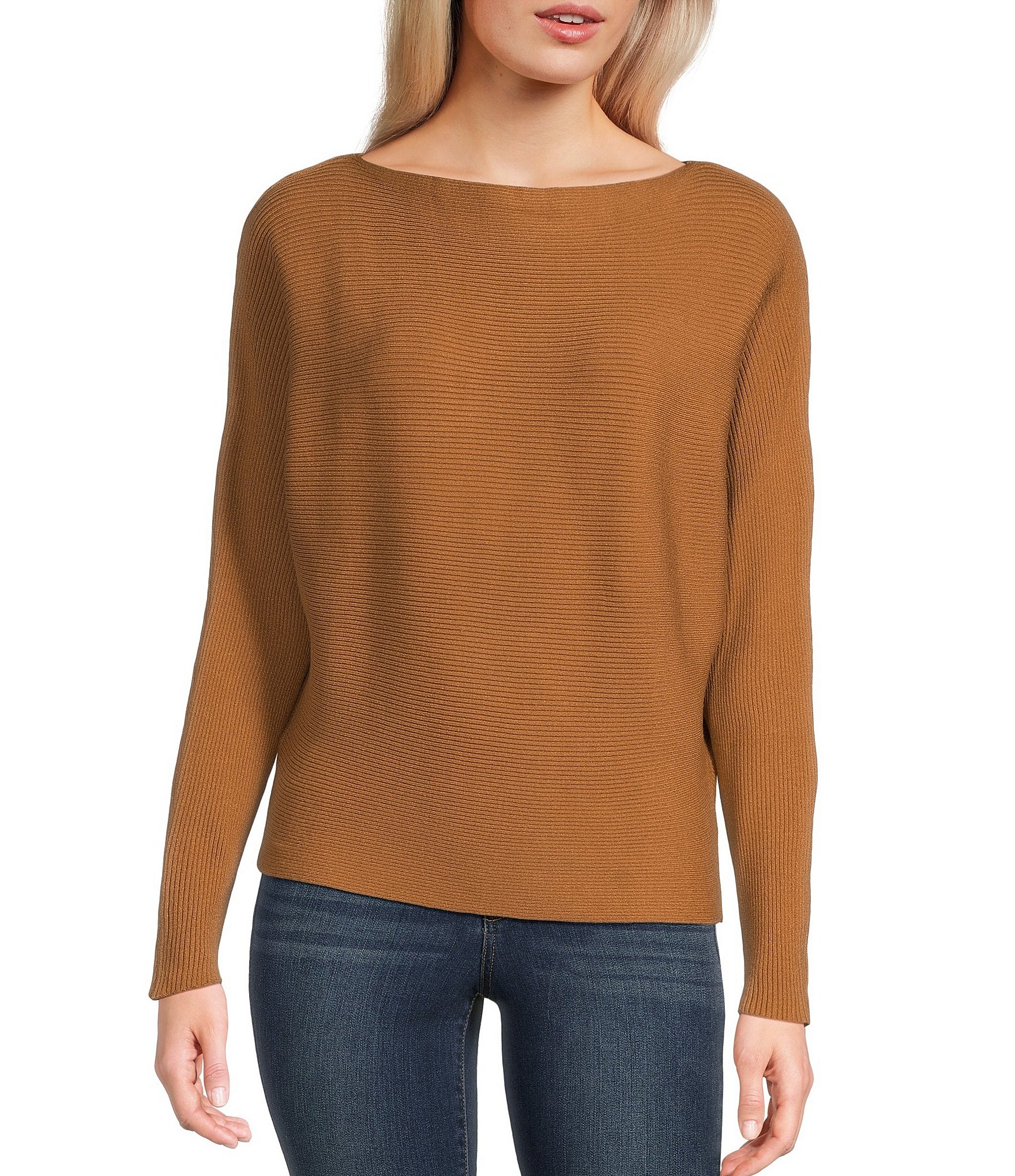 Say What Ribbed Dolman Sleeve Sweater Dillard s