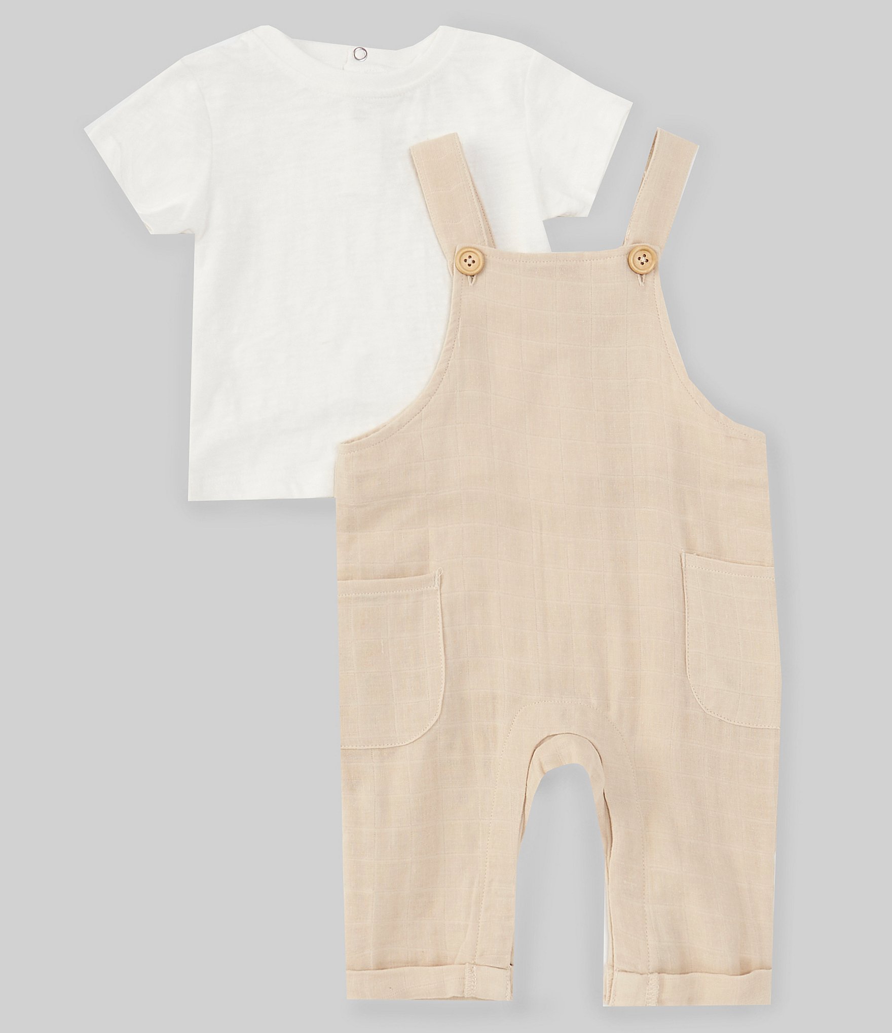 Scene&Heard Baby Boys 3-24 Months Round Neck Two-Piece Linen Jumper