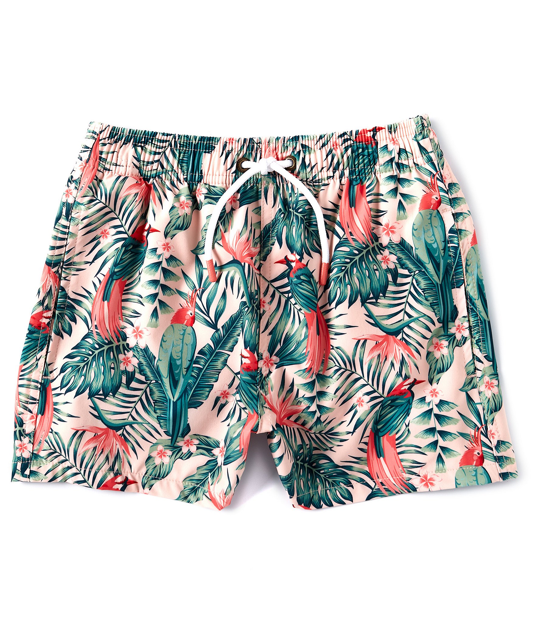 Scene&Heard Big Boys 8-20 Birds & Palms Swim Trunks