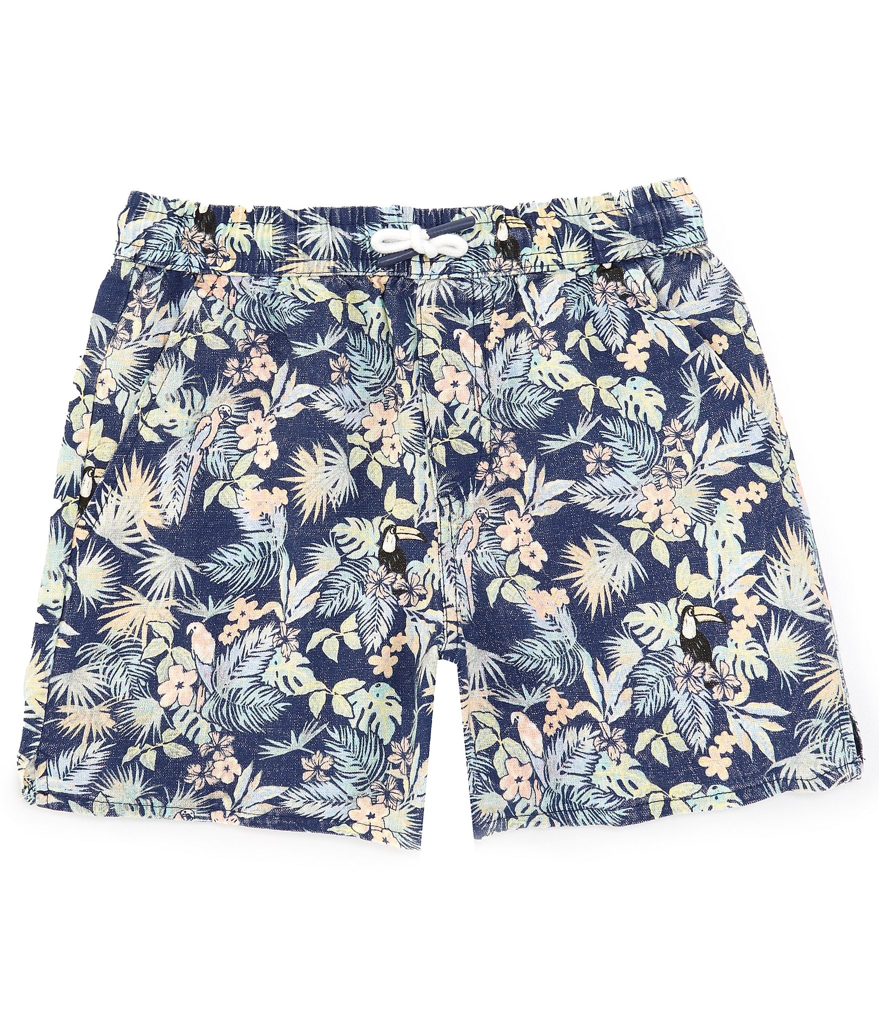 Scene&Heard Big Boys 8-20 Pull-On Botanical Print Shorts